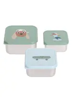 Lässig Fashion Snackbox Stainless Steel 3 pcs