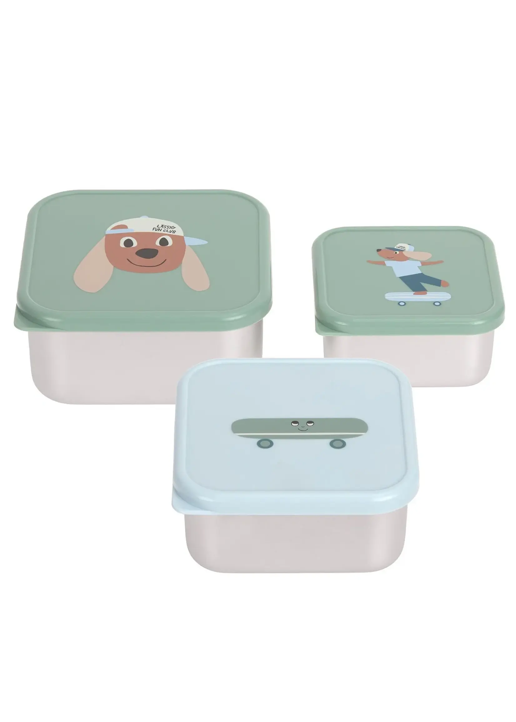 Lässig Fashion Snackbox Stainless Steel 3 pcs