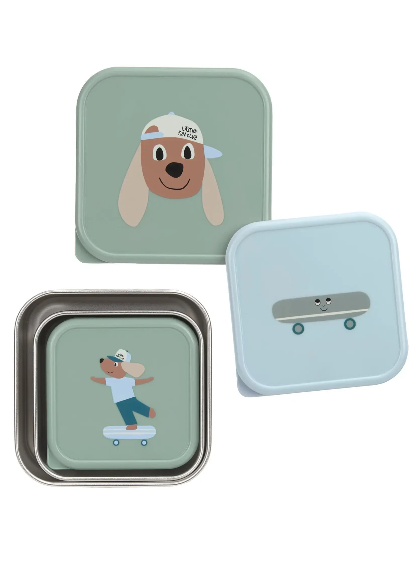 Lässig Fashion Snackbox Stainless Steel 3 pcs