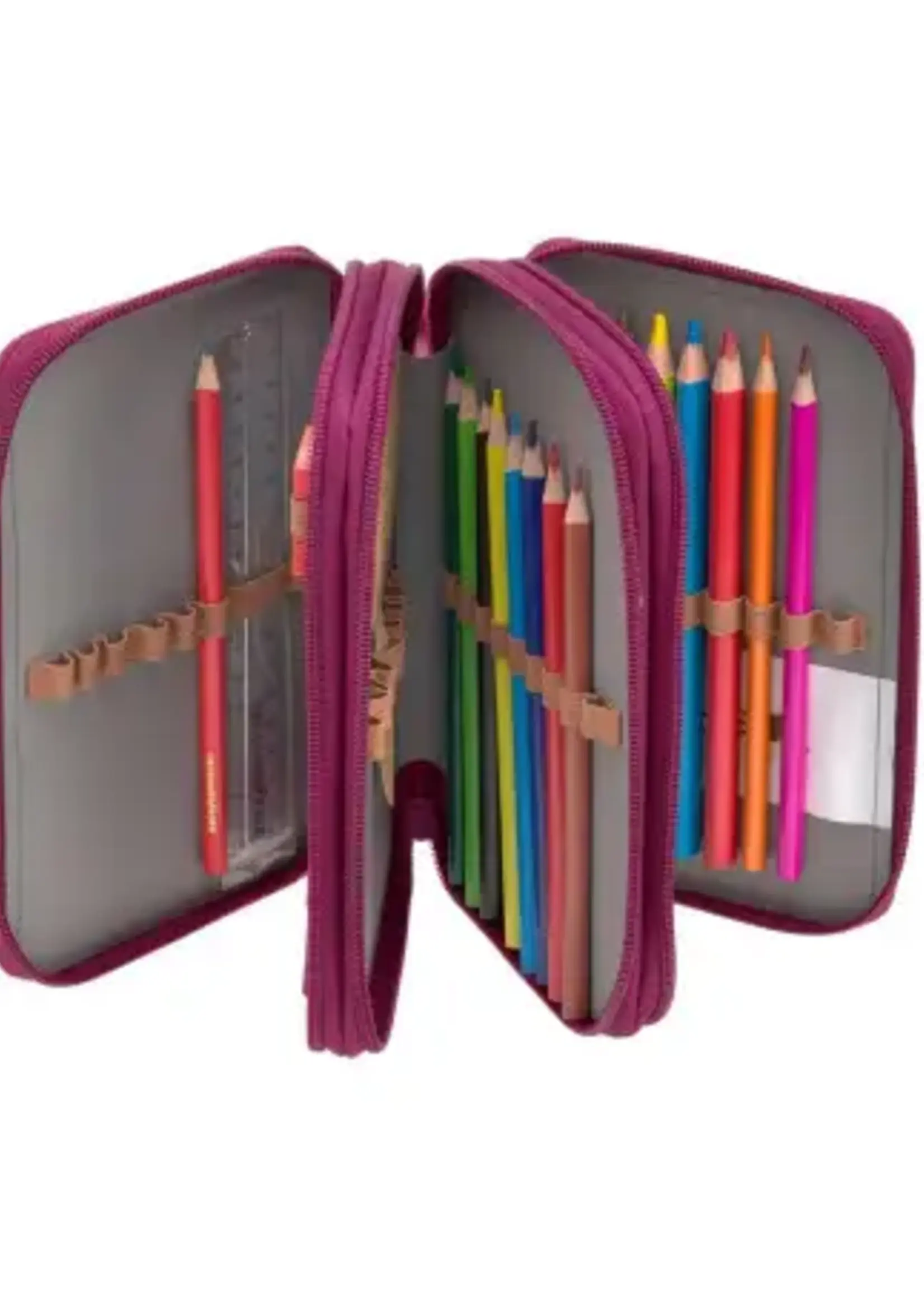 Lässig Fashion School Triple Pencil Case Unique Speckle Berry