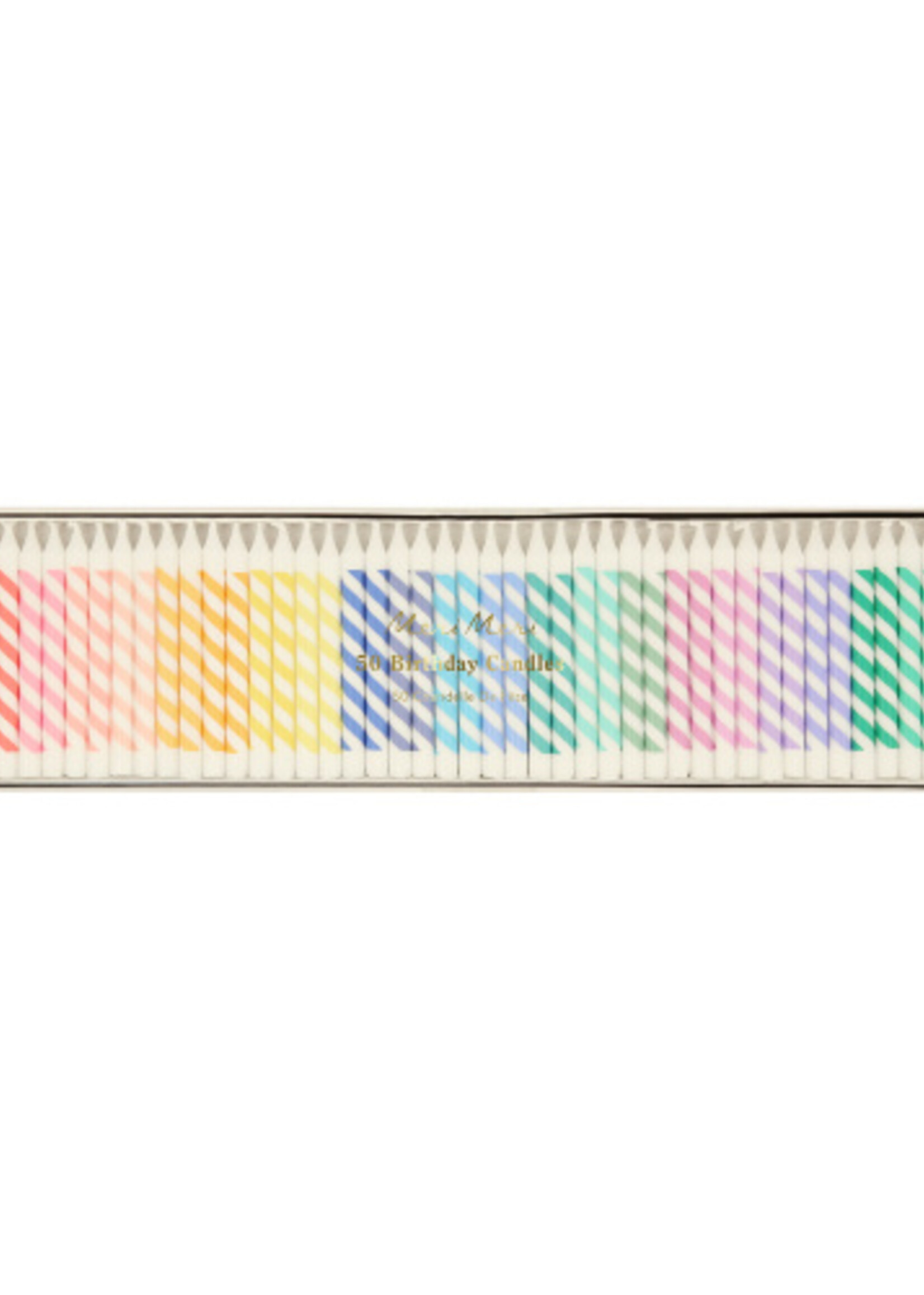 Meri Meri Rainbow Striped Mini Candles
