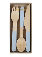 Meri Meri Blue Wooden Cutlery Set