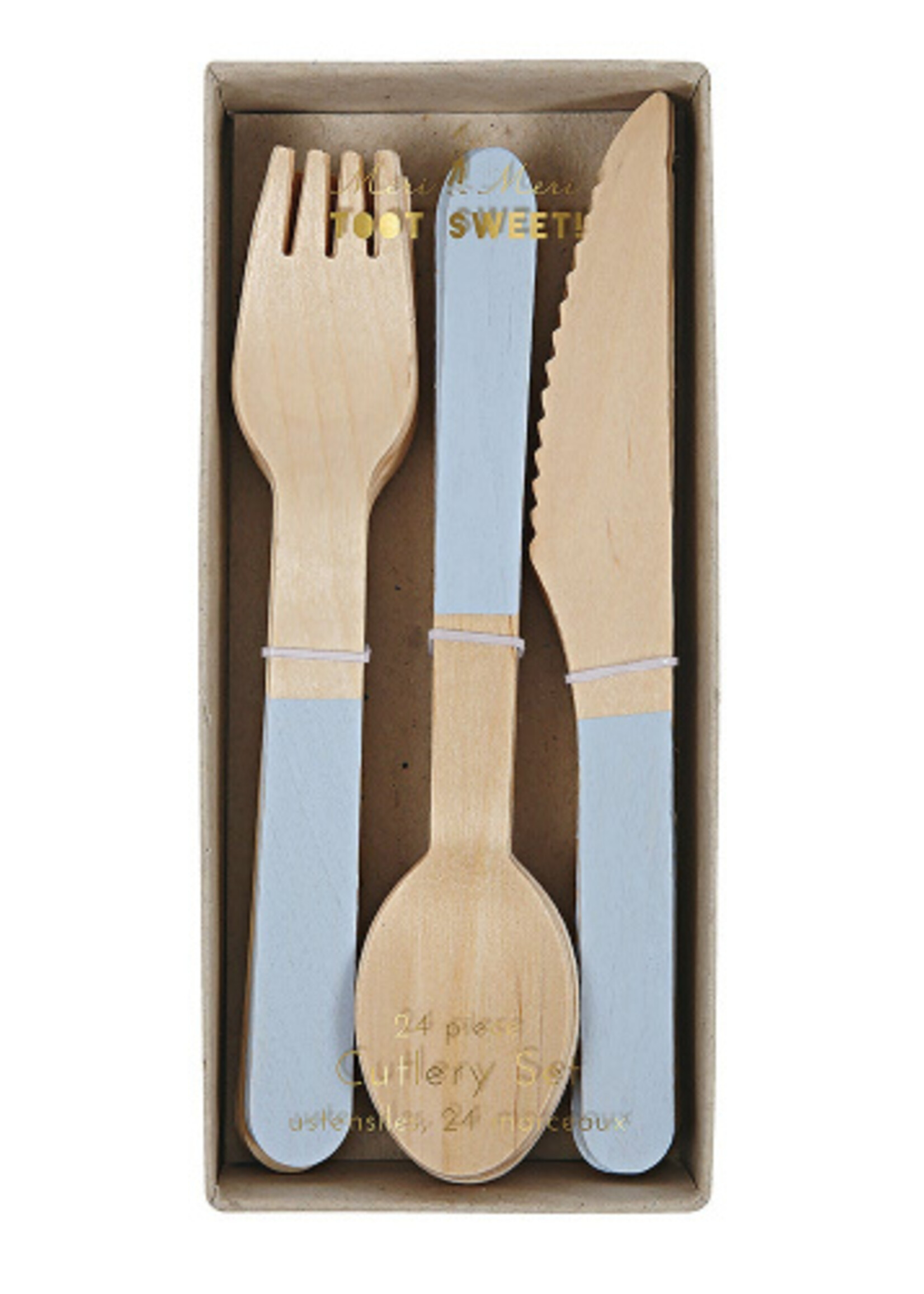 Meri Meri Blue Wooden Cutlery Set