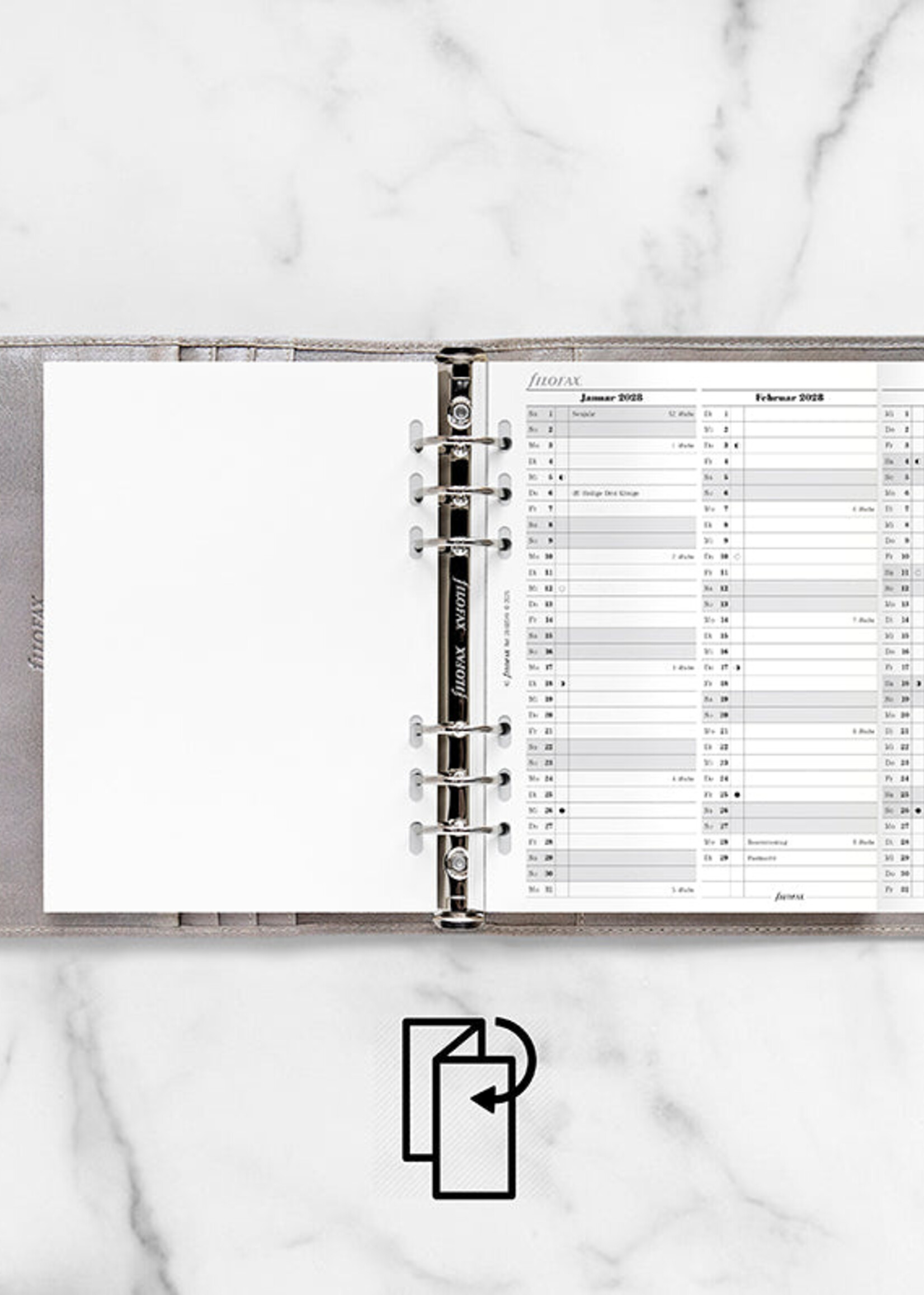 Filofax Jahresplaner A5 2028, deutsch, Multifit