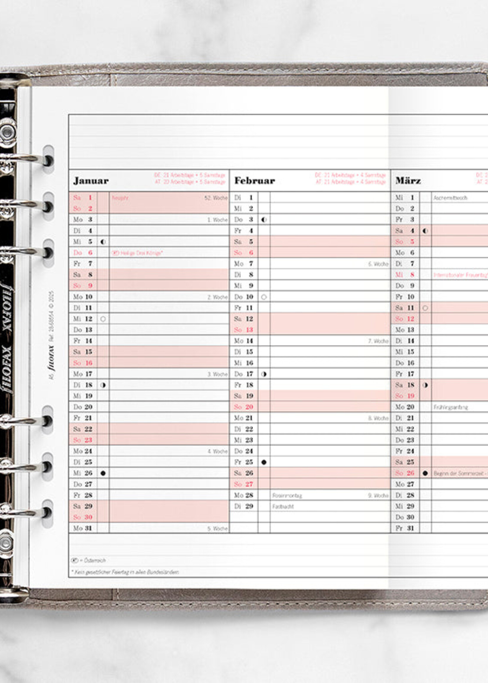Filofax Jahresplaner A5 2028, deutsch, Professional