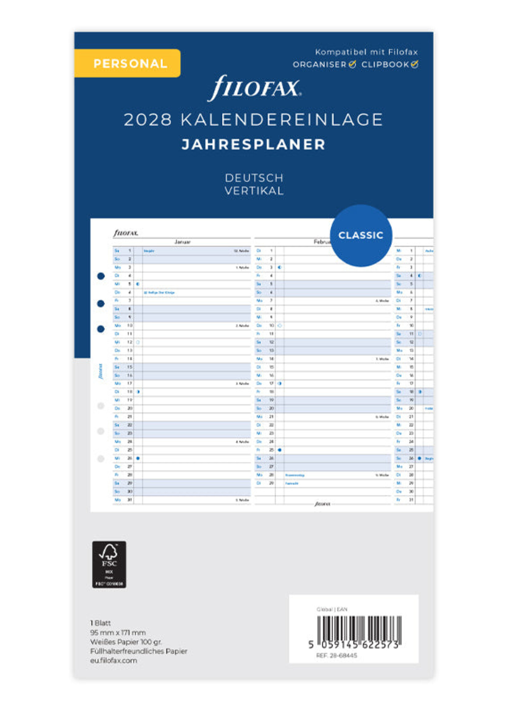 Filofax PER Jahrespl. vert.(D)2028