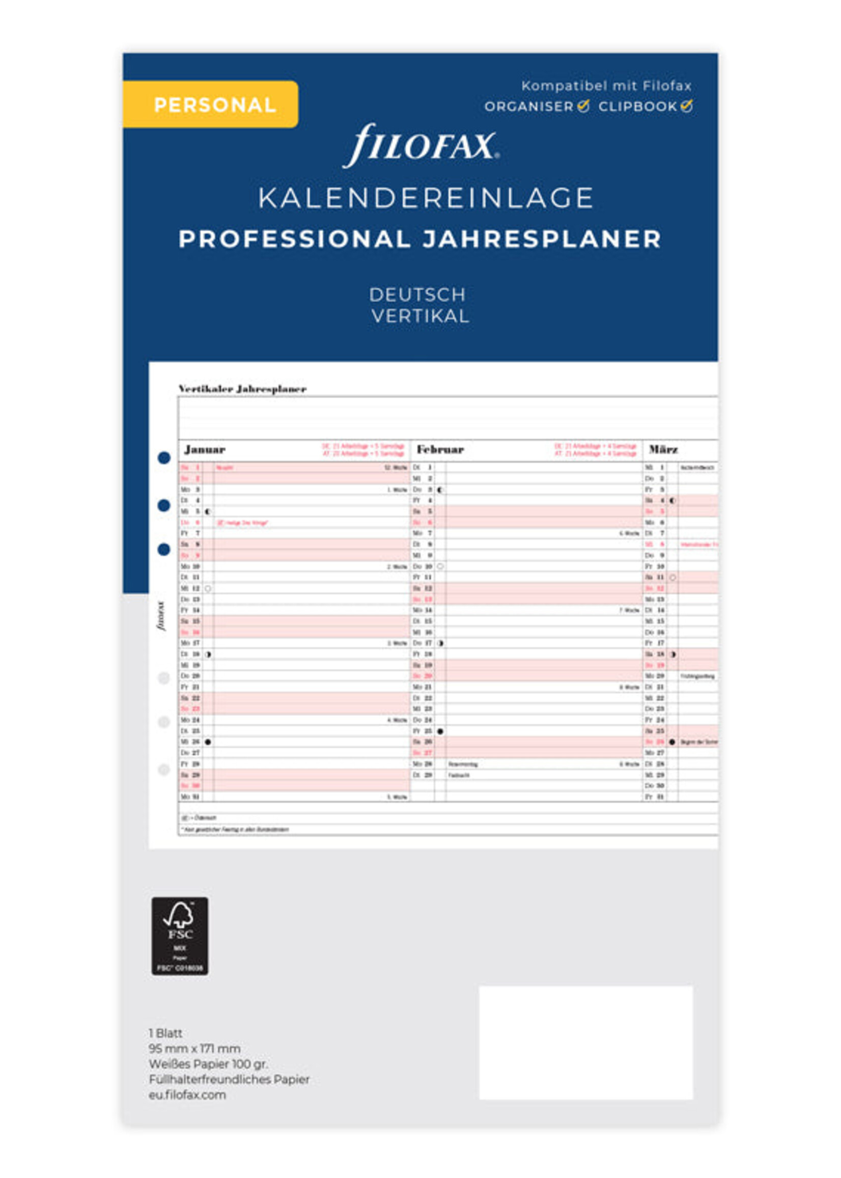 Filofax PER Prof.Jahrespl. (D)2028