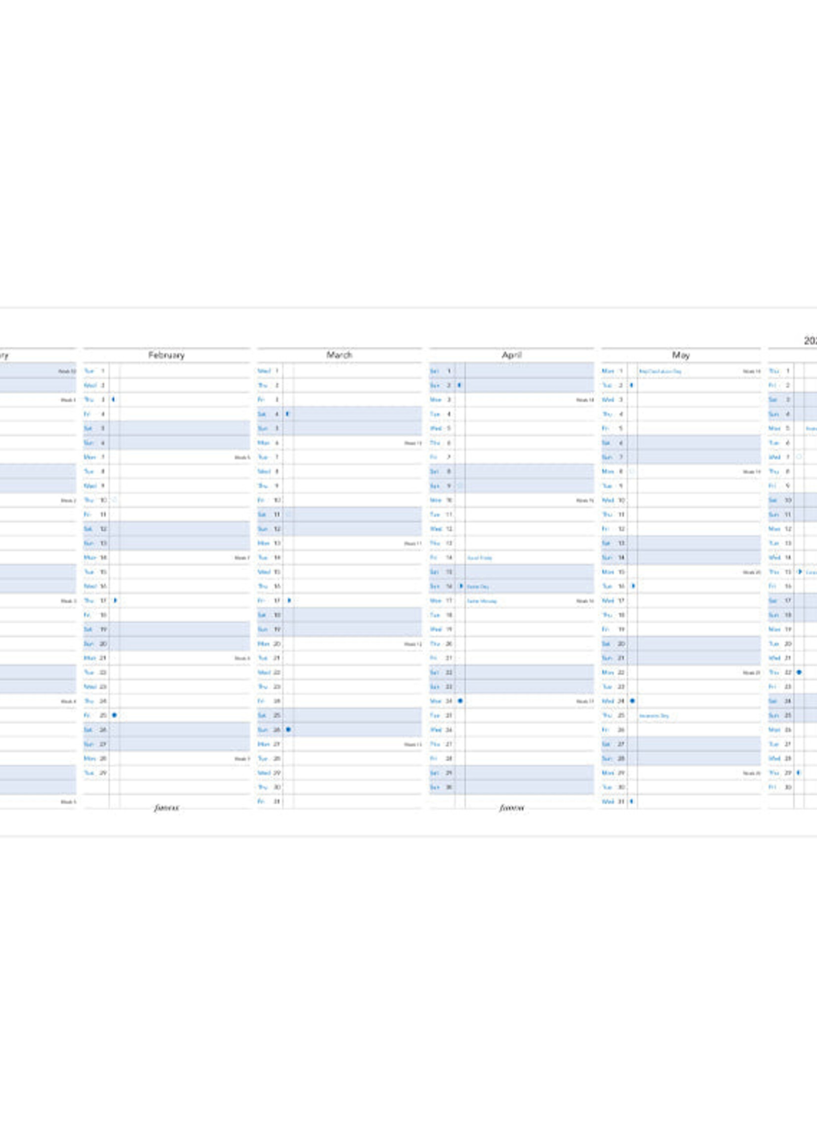 Filofax A4 Jahrespl. (M)2028