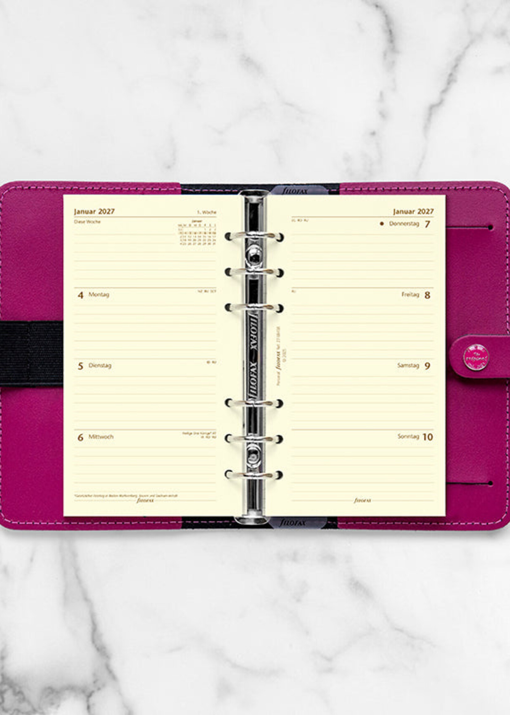 Filofax Kalendereinlage Personal 2027, 1 Woche / 2 Seiten, deutsch, Cotton Cream