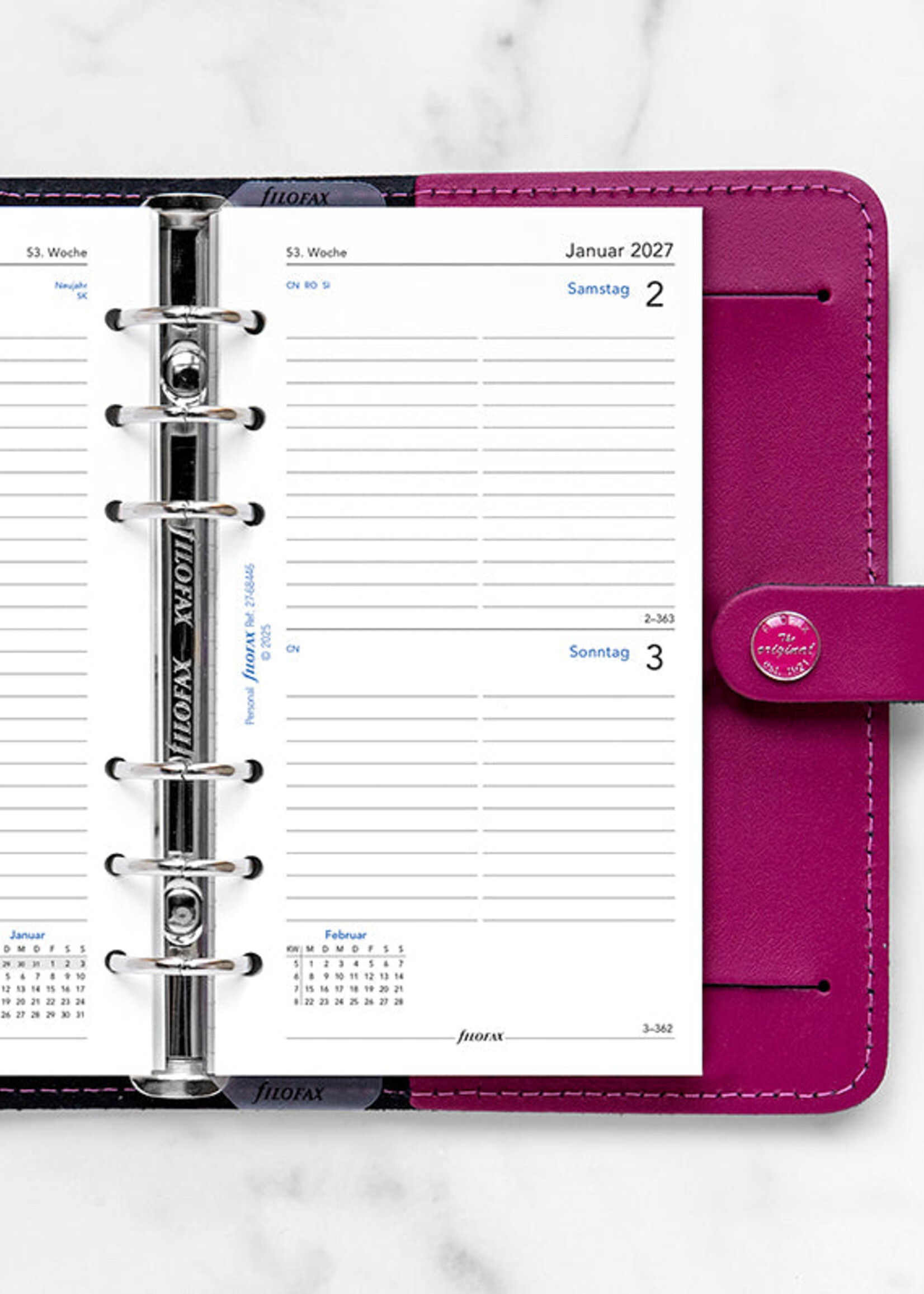Filofax Kalendereinlage Personal 2027, 1 Tag / 1 Seite, deutsch