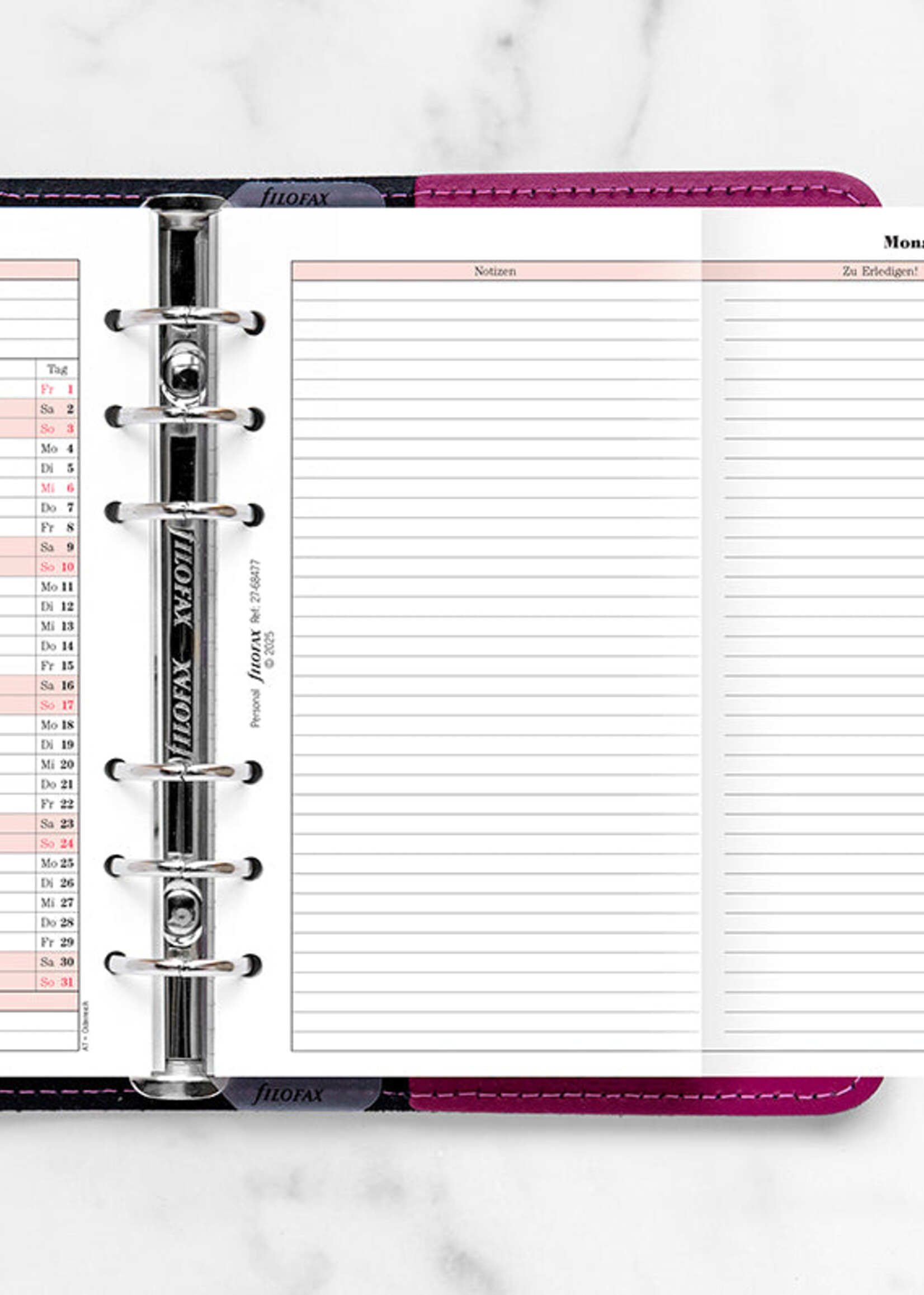Filofax Monatsplaner Personal 2027 (Leporello), deutsch, Professional