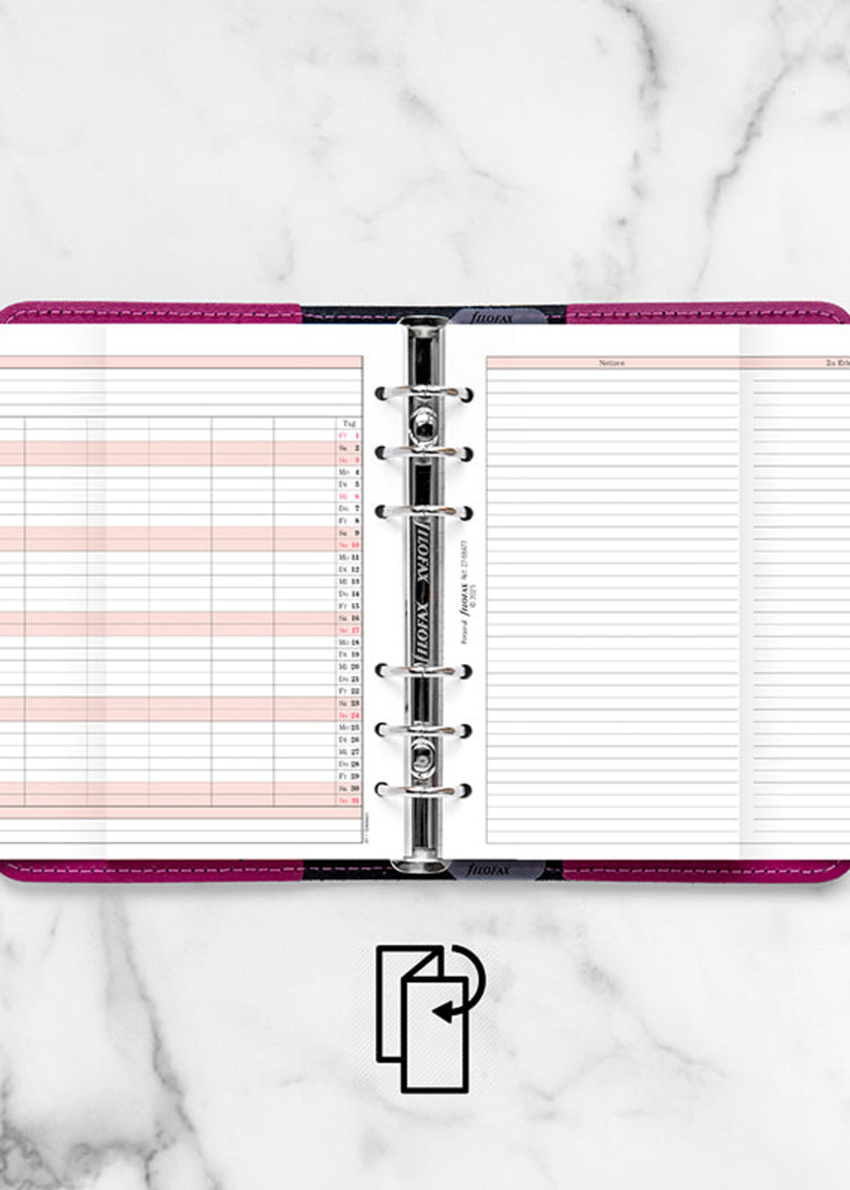 Filofax Monatsplaner Personal 2027 (Leporello), deutsch, Professional