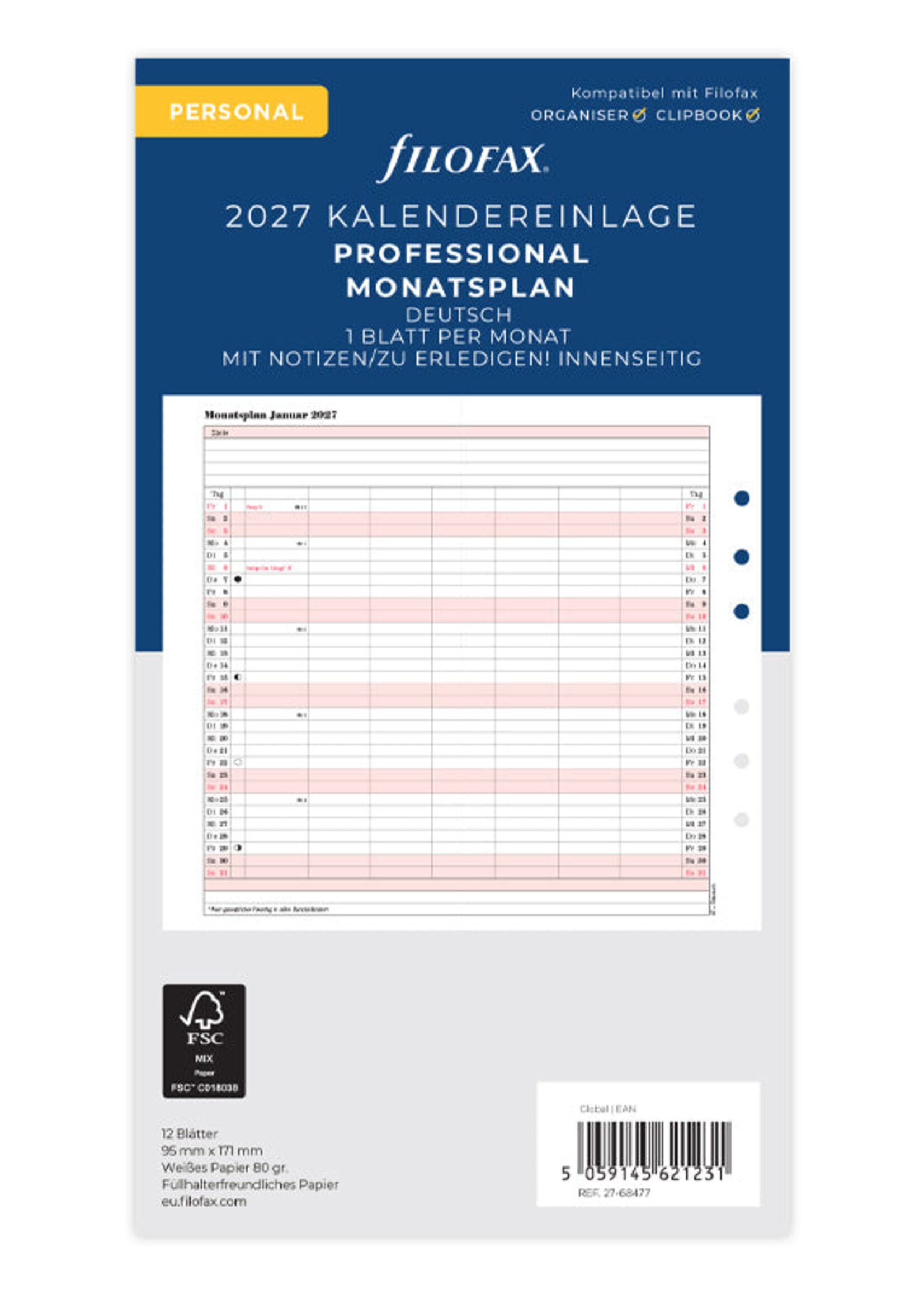 Filofax PER Prof.Monatspl. (D)2027