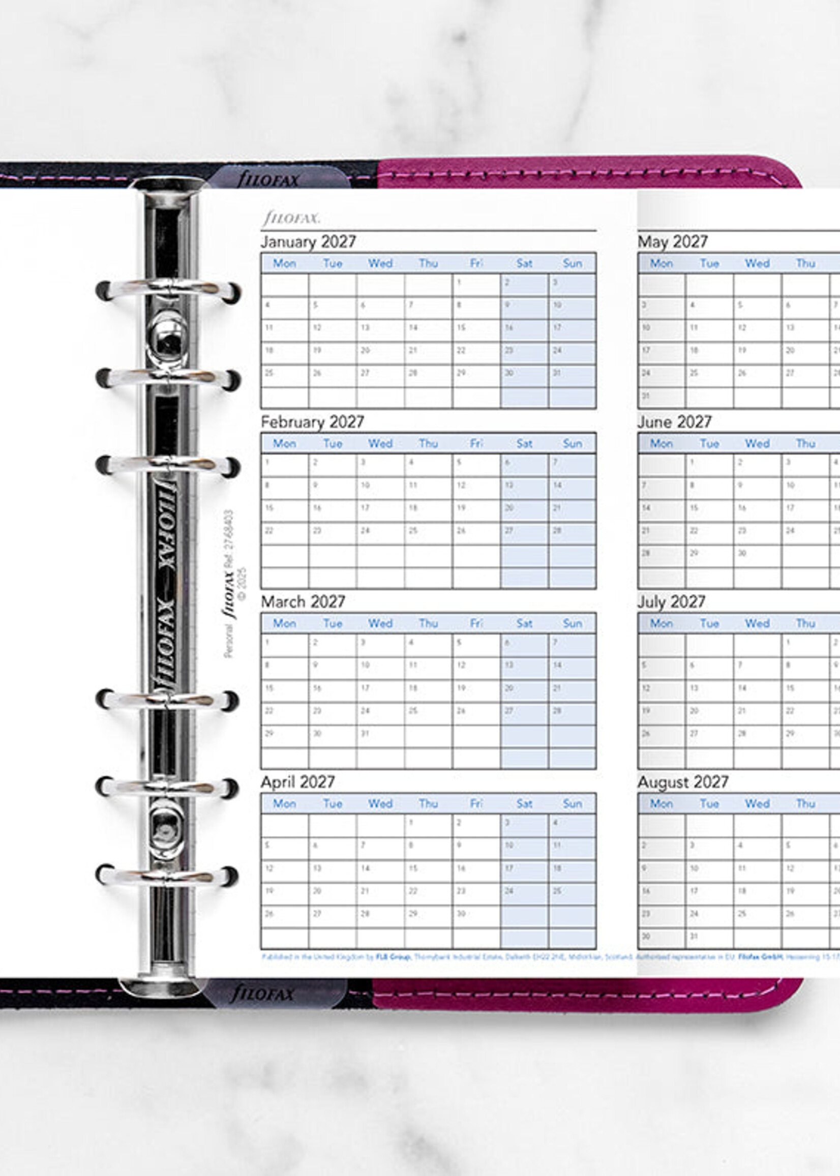 Filofax 4-Jahresplaner Personal 2027–2030, englisch