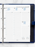 Filofax Kalendereinlage A4 2027, 1 Woche / 2 Seiten mit Terminen, mehrsprachig