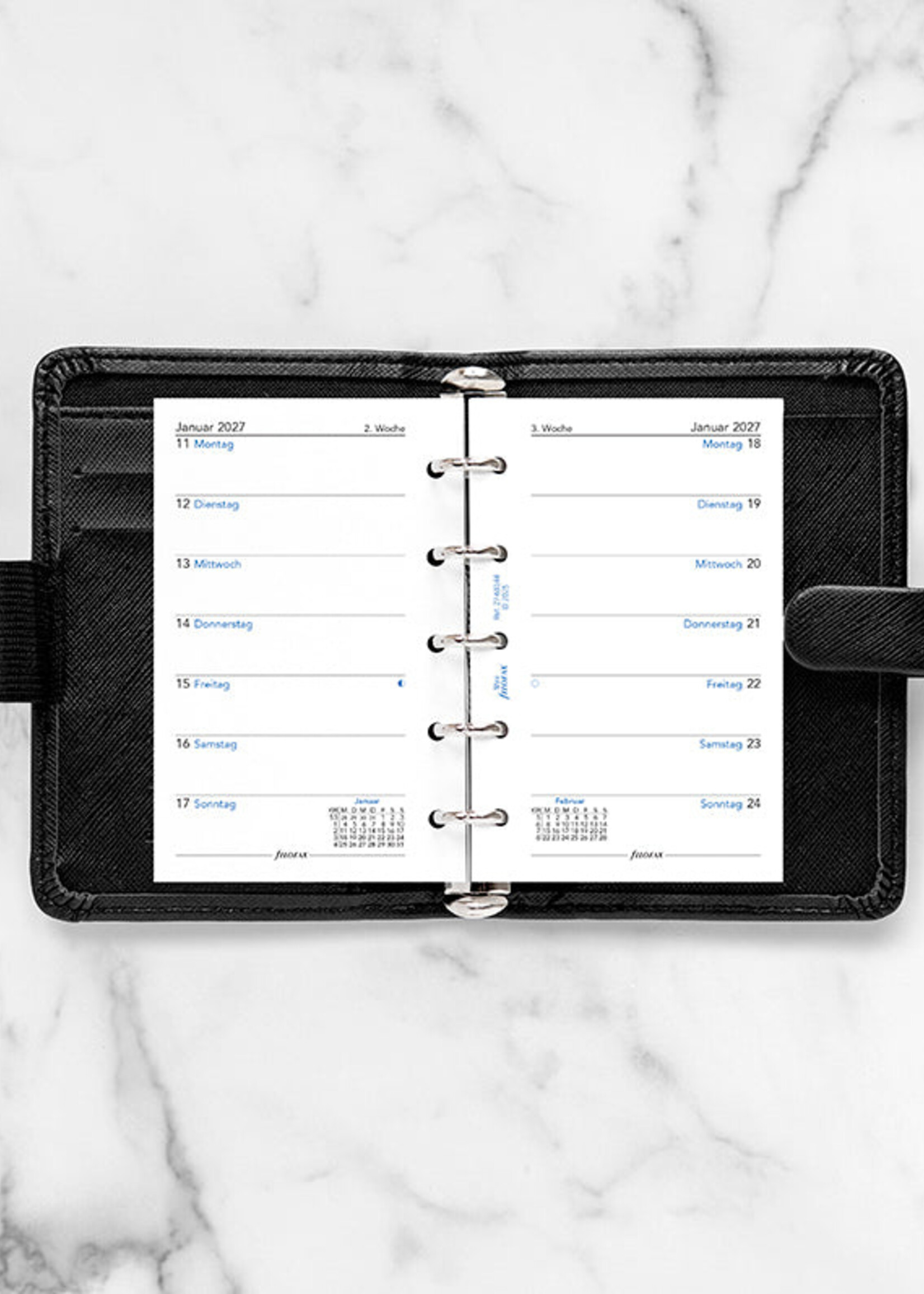 Filofax Kalendereinlage Mini 2027, 1 Woche / 1 Seite, deutsch