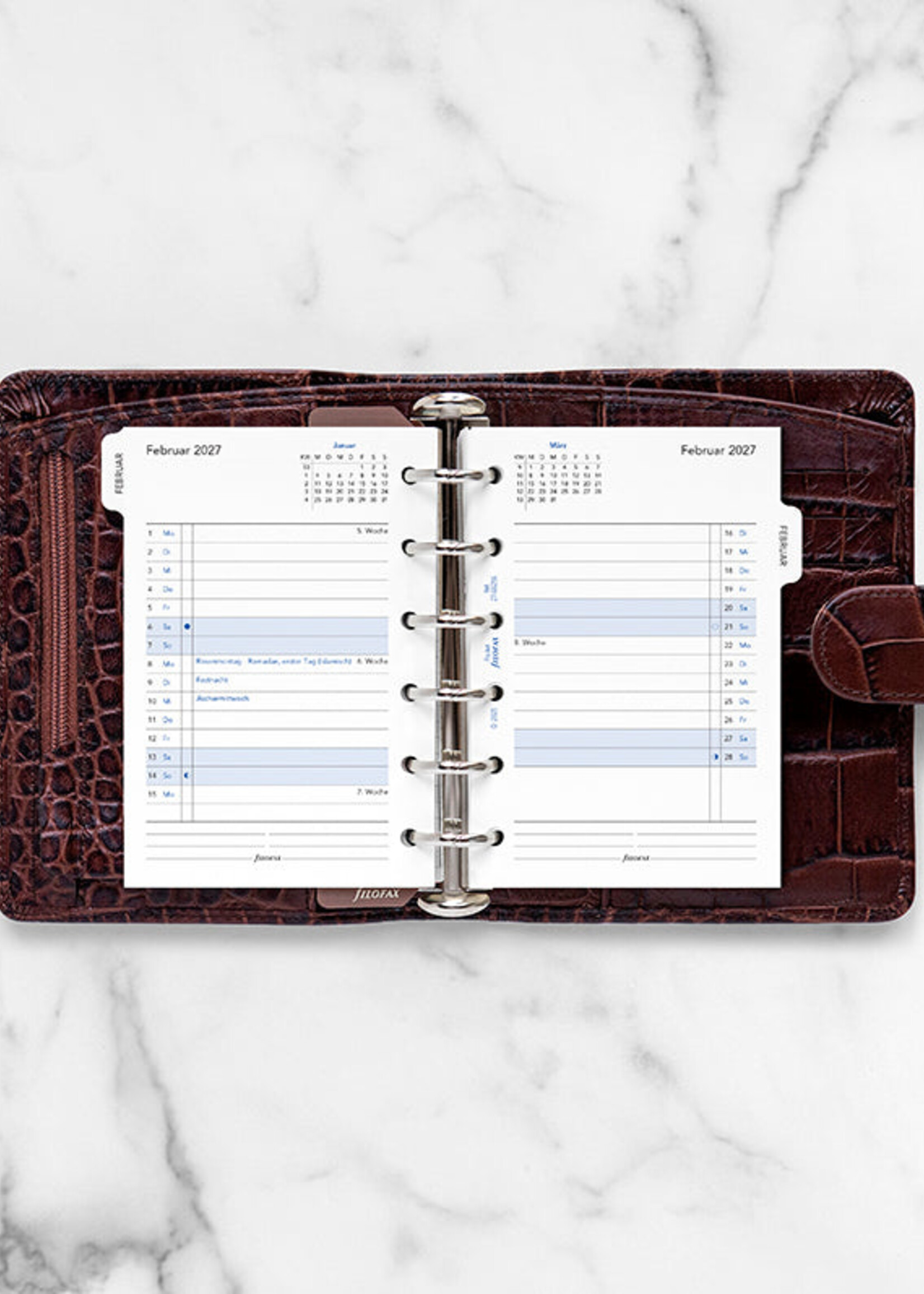 Filofax PKT 1Mo/2S tabbed (D)2027