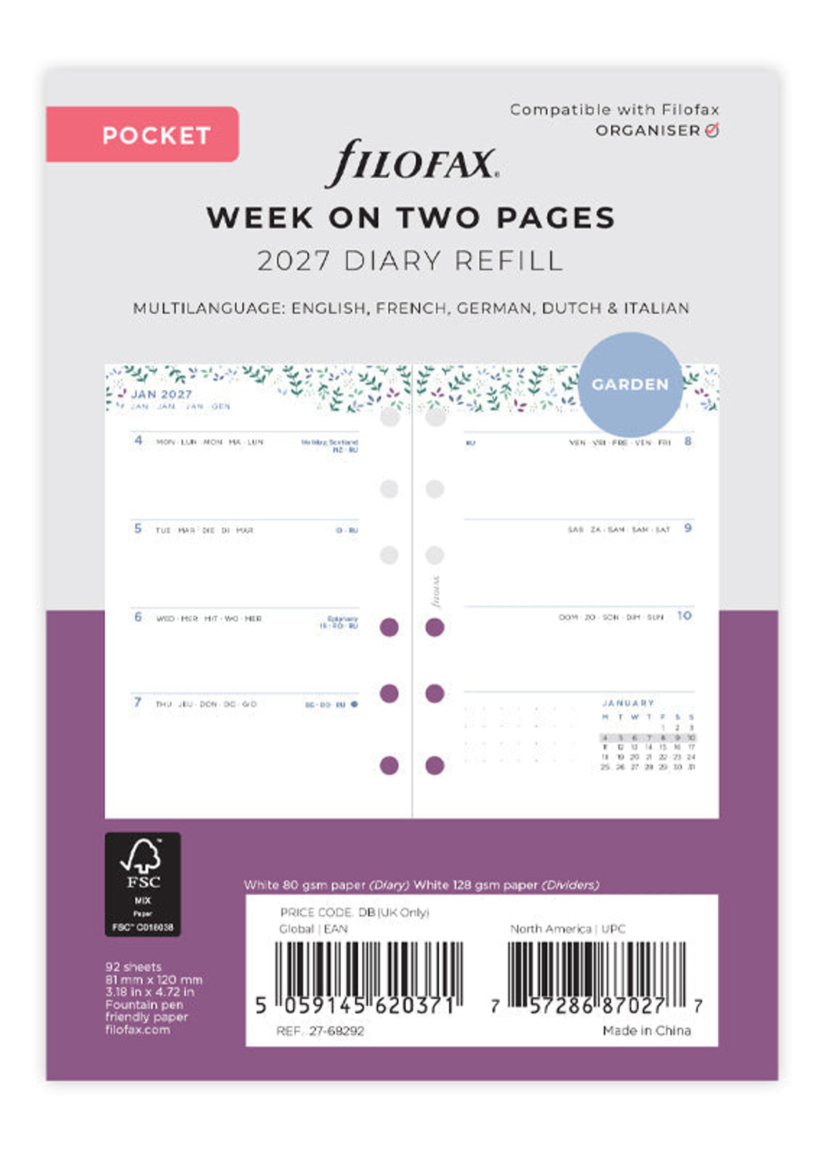 Filofax Garden WTV Illustrated Diary R