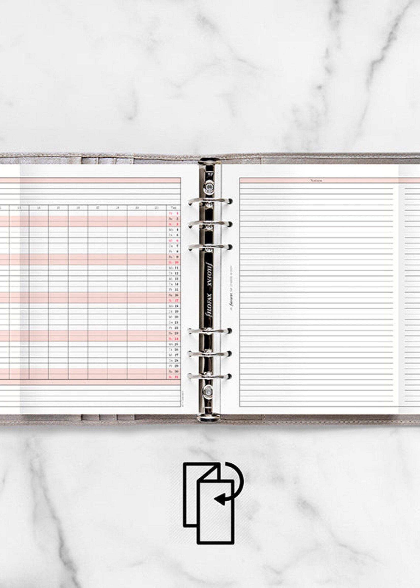 Filofax Monatsplaner A5 2027, deutsch, Professional