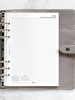 Filofax Kalendereinlage A5 2027, 1 Woche / 1 Seite + Notizen, mehrsprachig