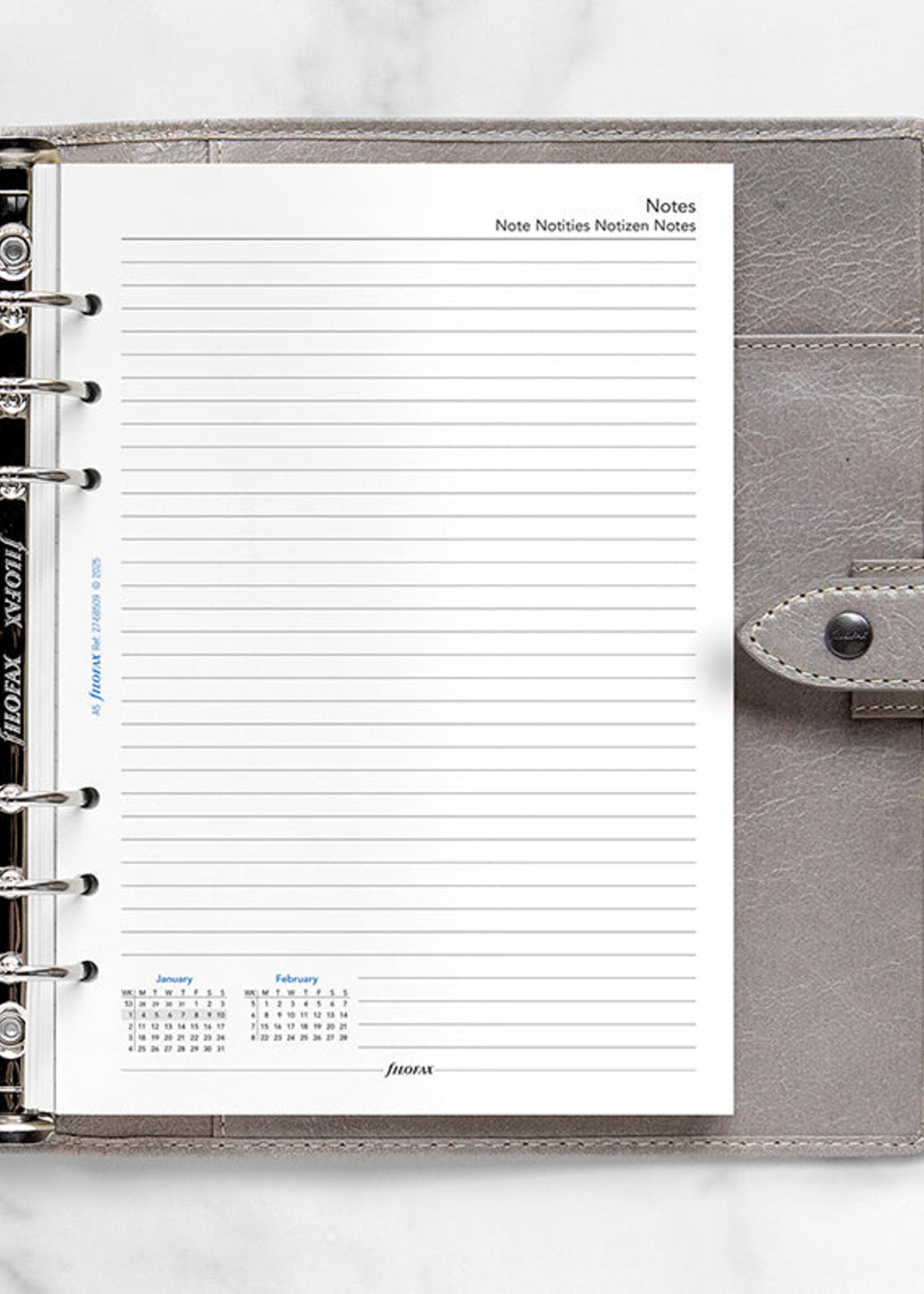 Filofax A5 1W/1S + Not.mehrsp.2027