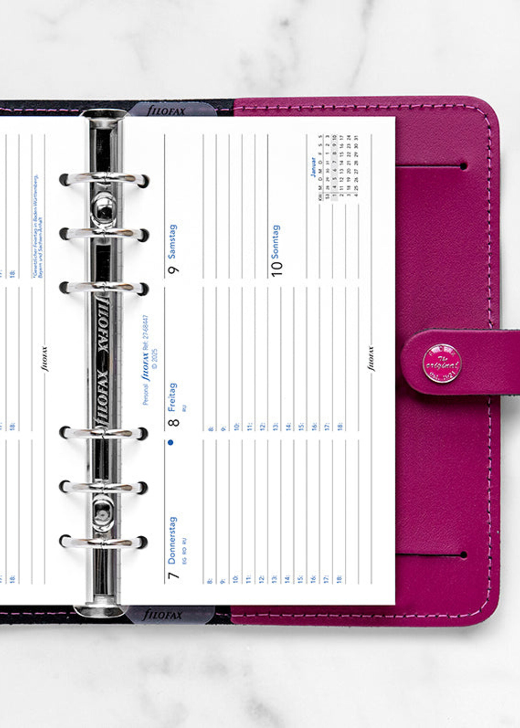 Filofax Kalendereinlage Personal 2027, 1 Woche / 2 Seiten horizontal, deutsch