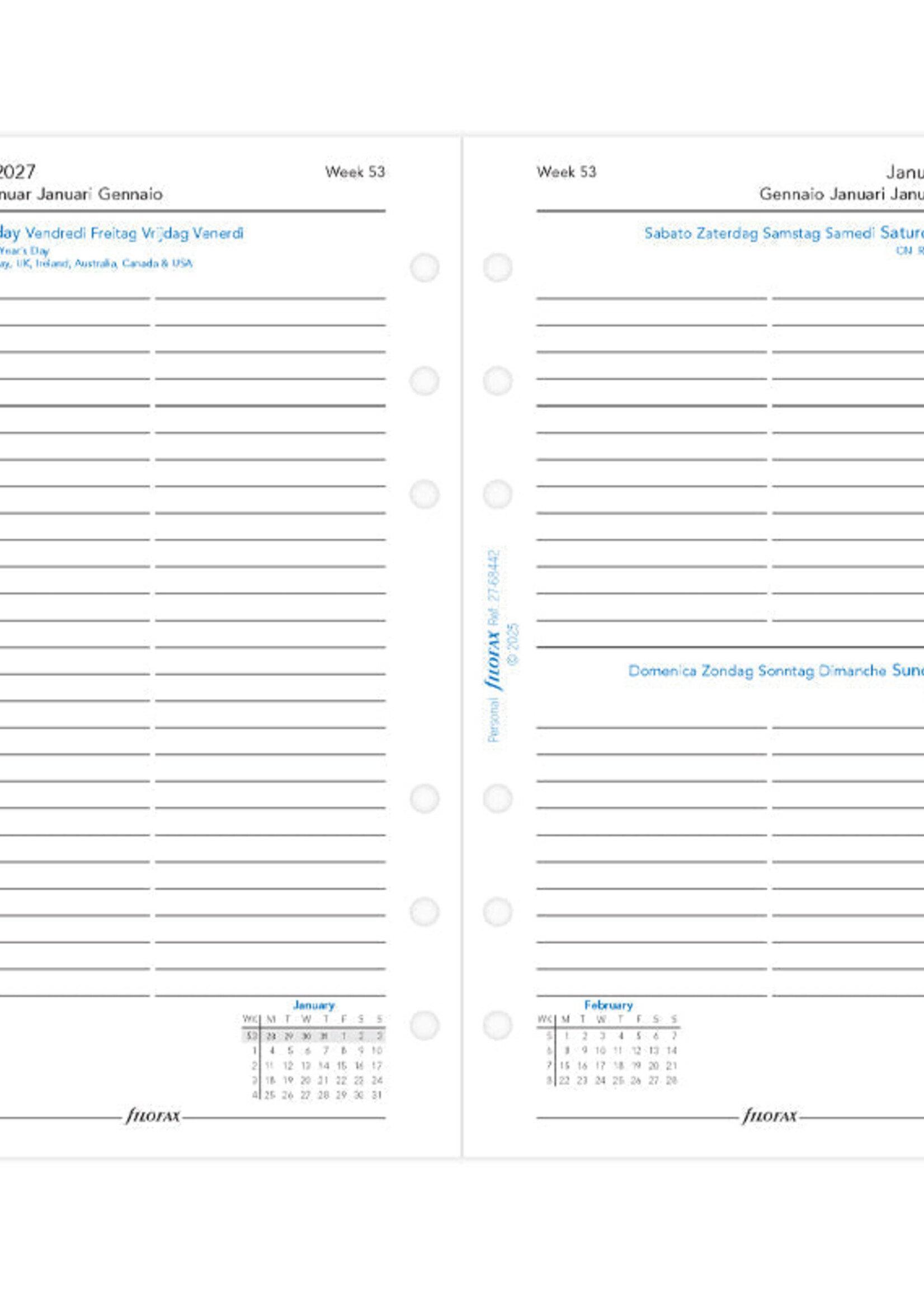 Filofax PER 1T/1S (M)2027