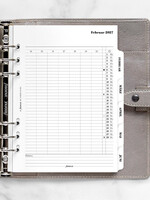 Filofax Kalendereinlage A5 2027, 1 Monat / 2 Seiten, deutsch, Multifit, mit Registern