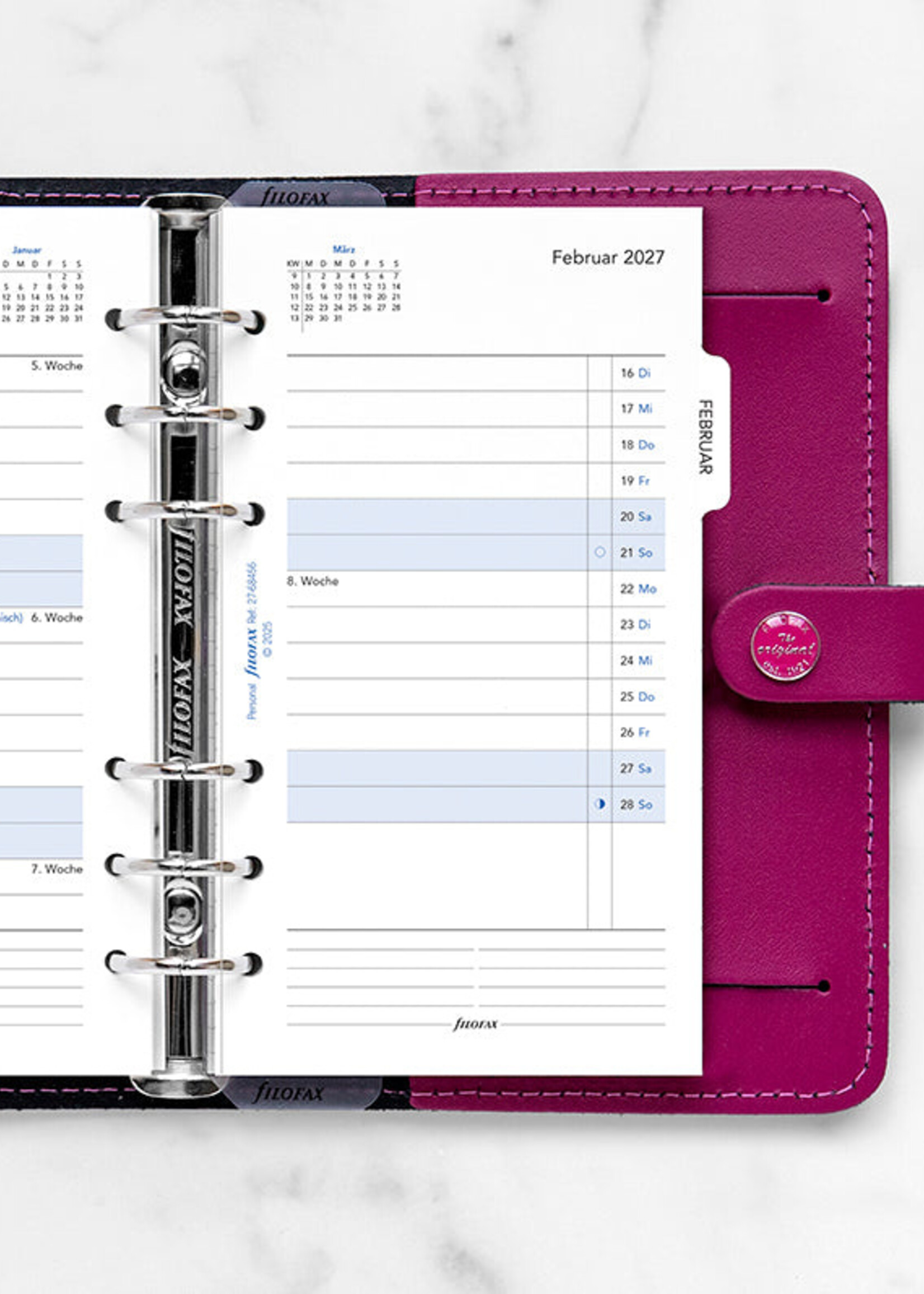 Filofax Kalendereinlage Personal 2027, 1 Monat / 2 Seiten, deutsch, mit Registern
