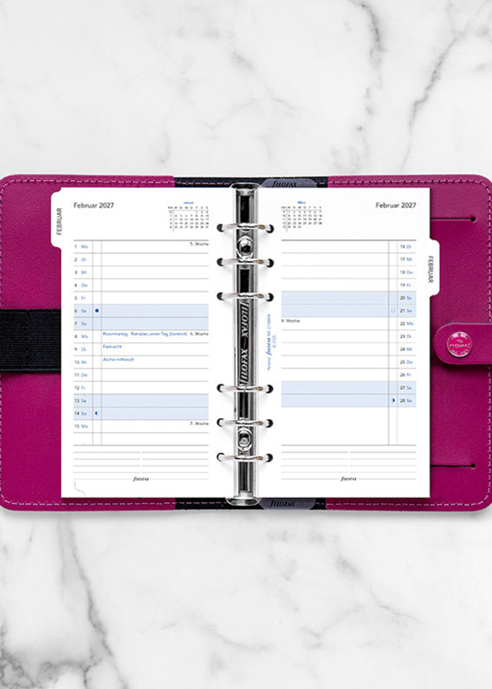 Filofax Kalendereinlage Personal 2027, 1 Monat / 2 Seiten, deutsch, mit Registern