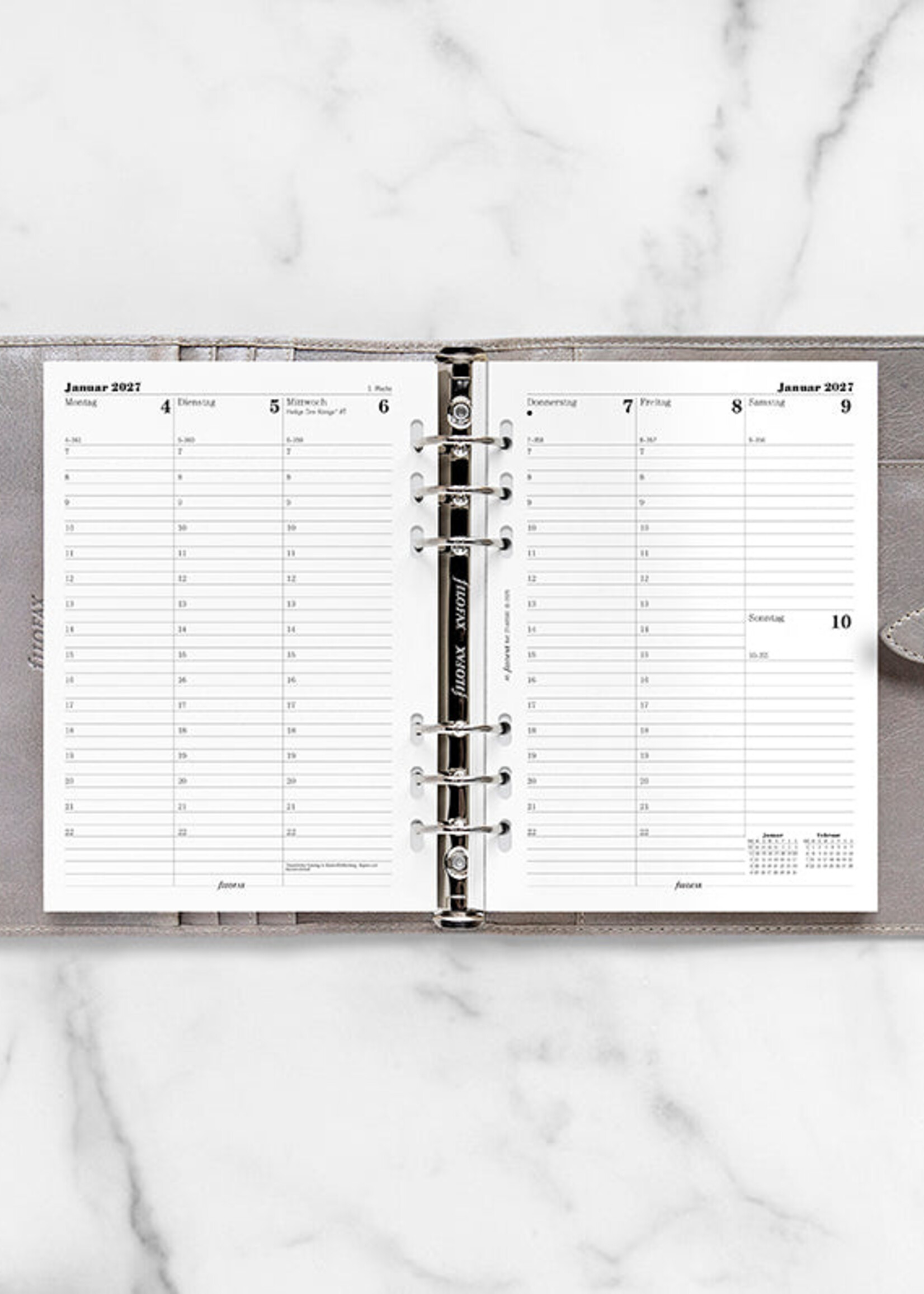 Filofax Kalendereinlage A5 2027, 1 Woche / 2 Seiten, deutsch, Multifit
