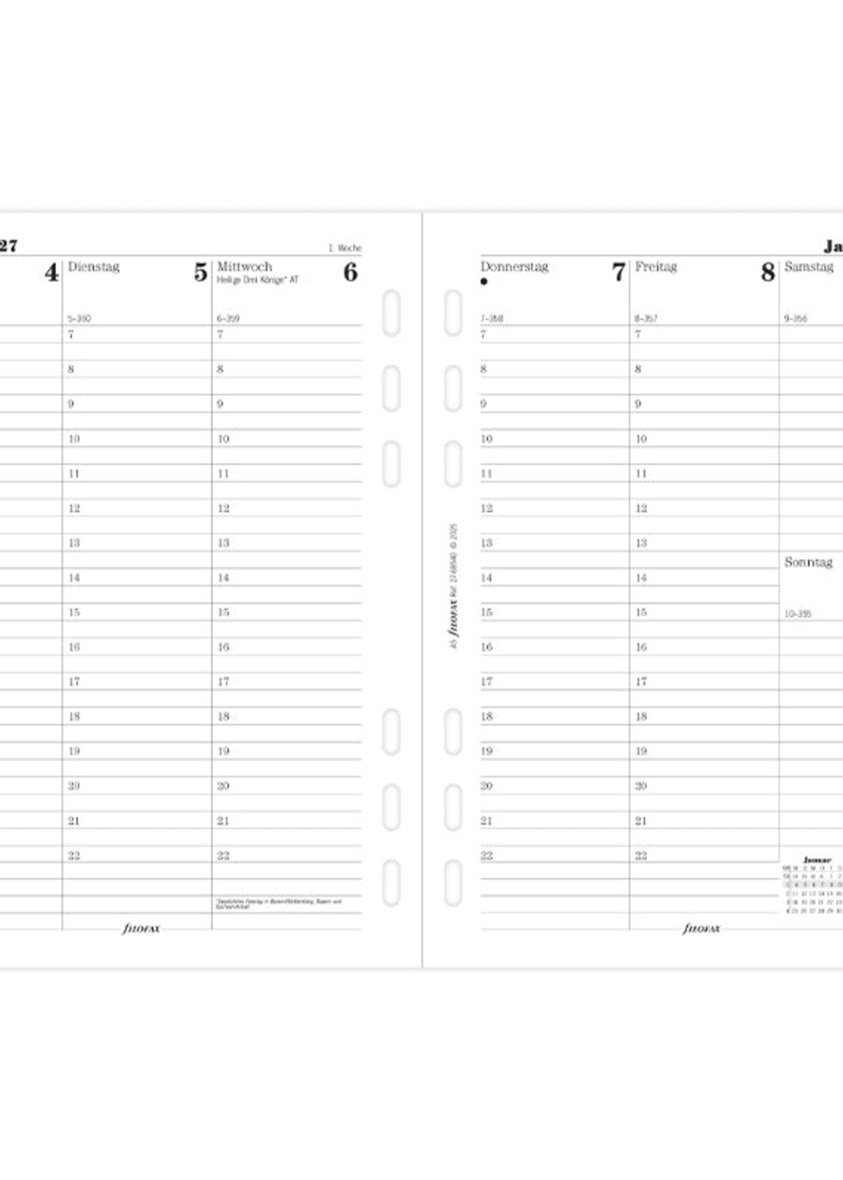Filofax A5 Multi 1W/2S (D)2027