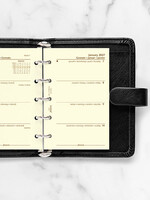 Filofax Kalendereinlage Mini 2027, 1 Woche / 2 Seiten, mehrsprachig, Cotton Cream