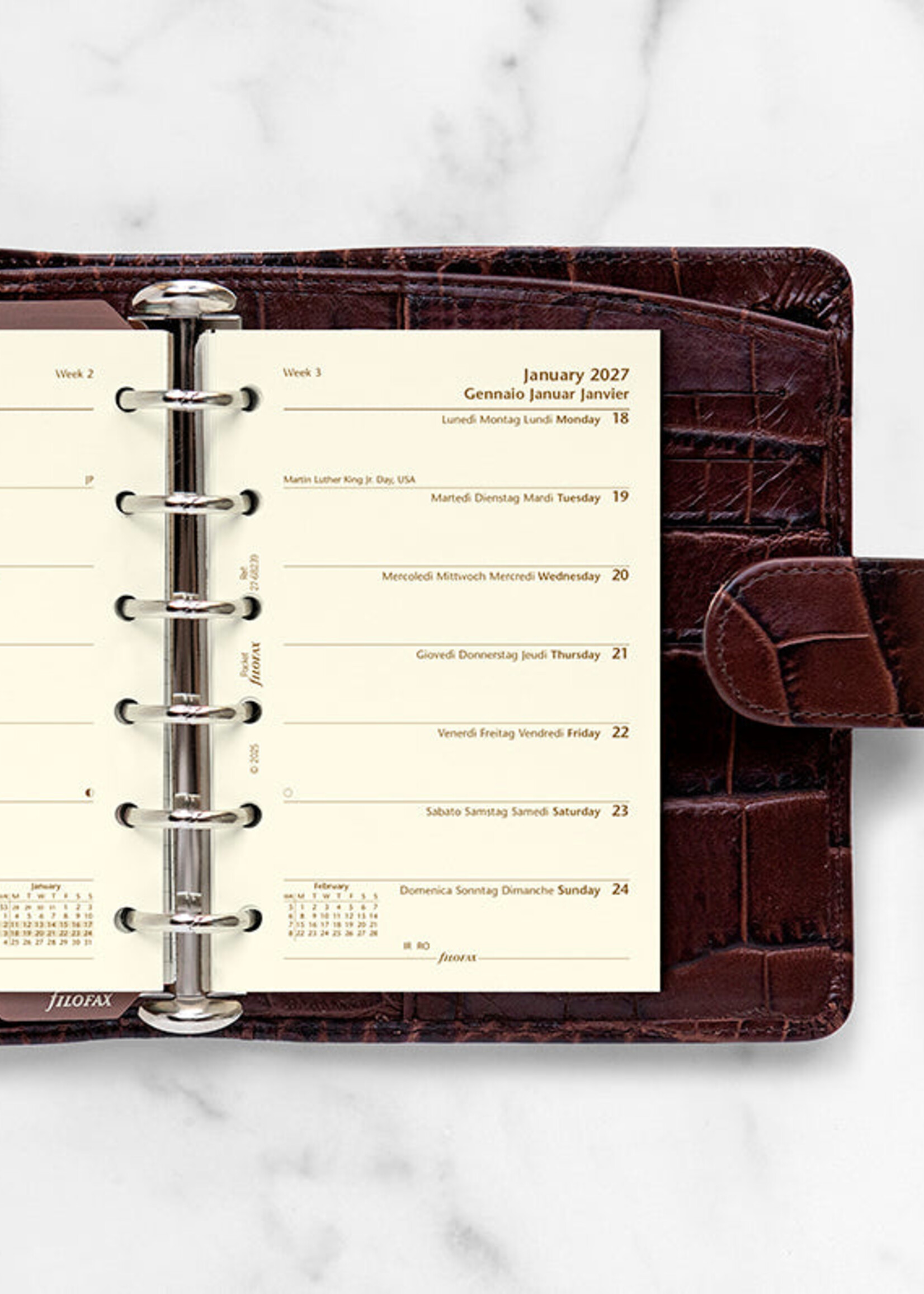 Filofax PKT 1W/1S cotton cr.(M) 2027