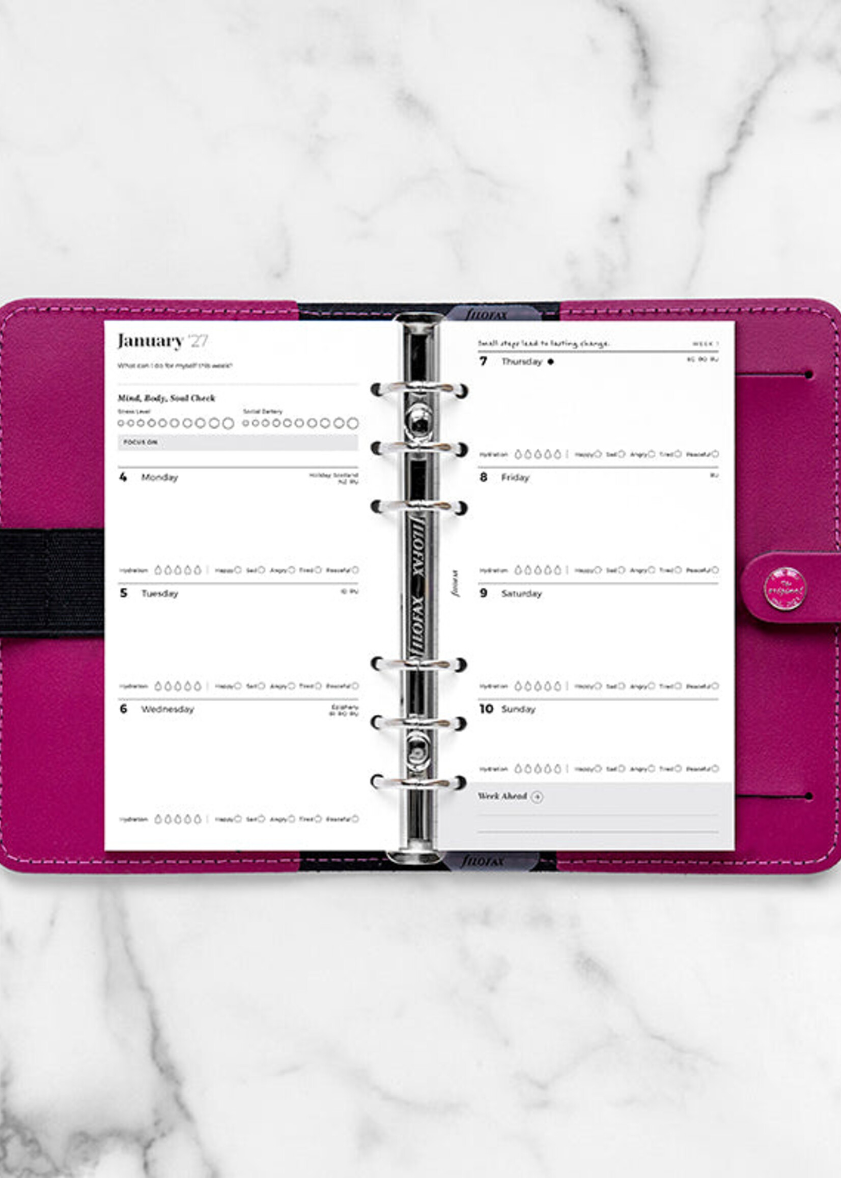 Filofax Kalendereinlage Ultimate Life Companion Personal 2027, 1 Woche / 2 Seiten, englisch