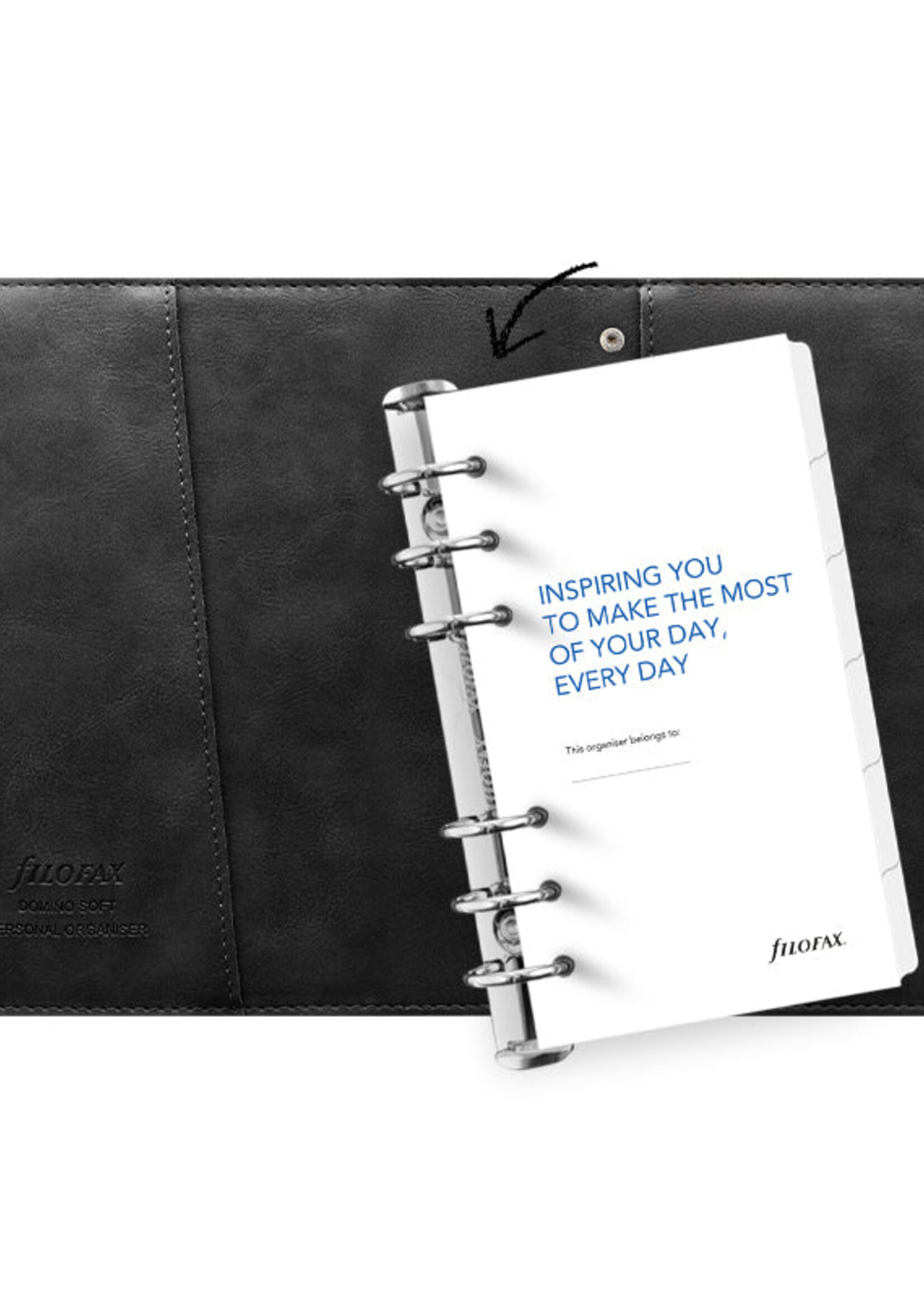 Filofax Domino Soft Organiser Personal, Schwarz, Modular