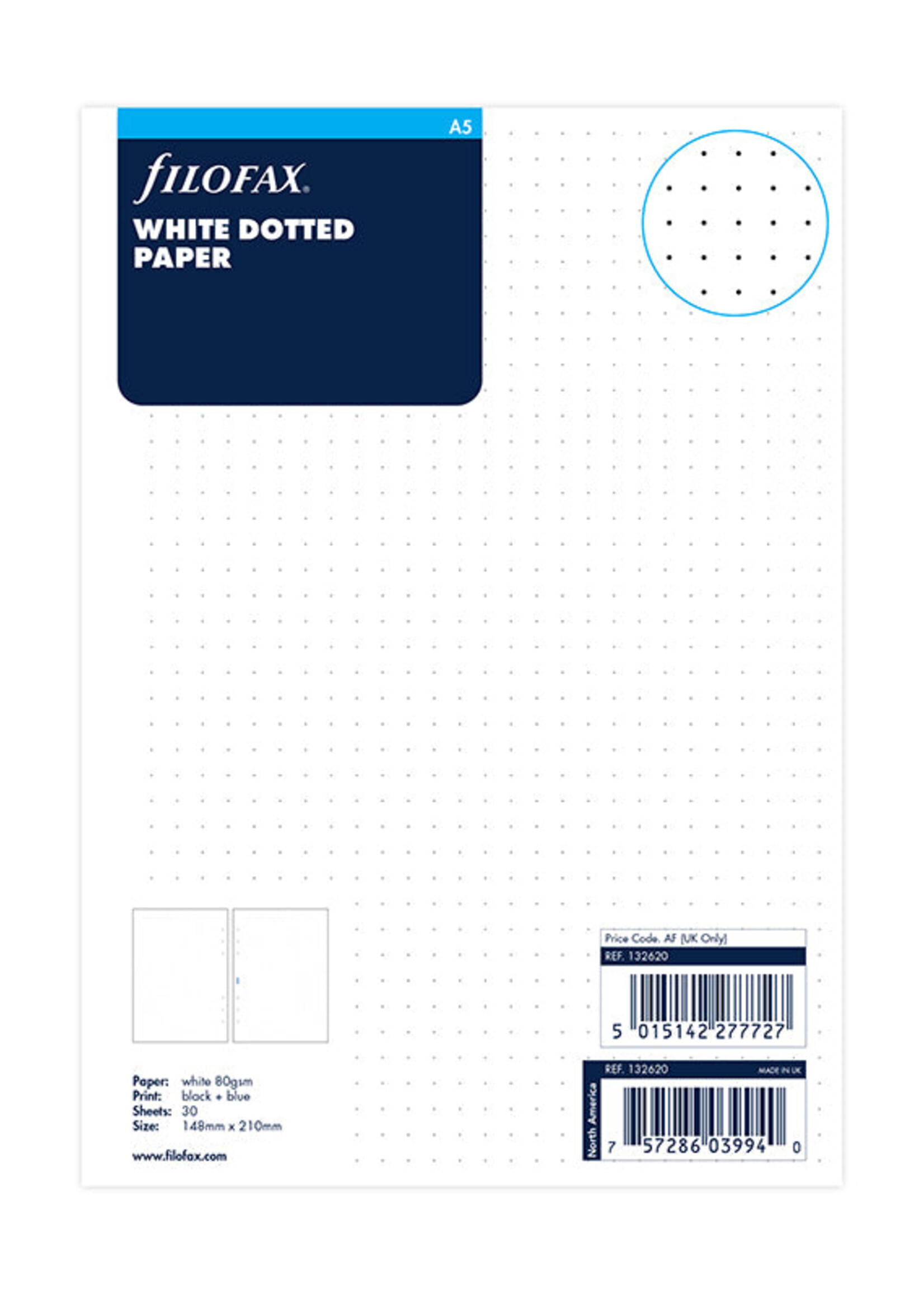 Filofax Einlage A5 Dotted Journal, gepunktet