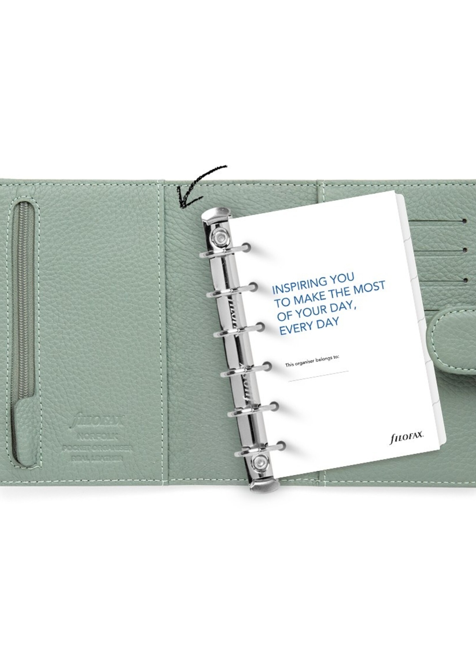 Filofax Norfolk Organiser Pocket Modular, Sage