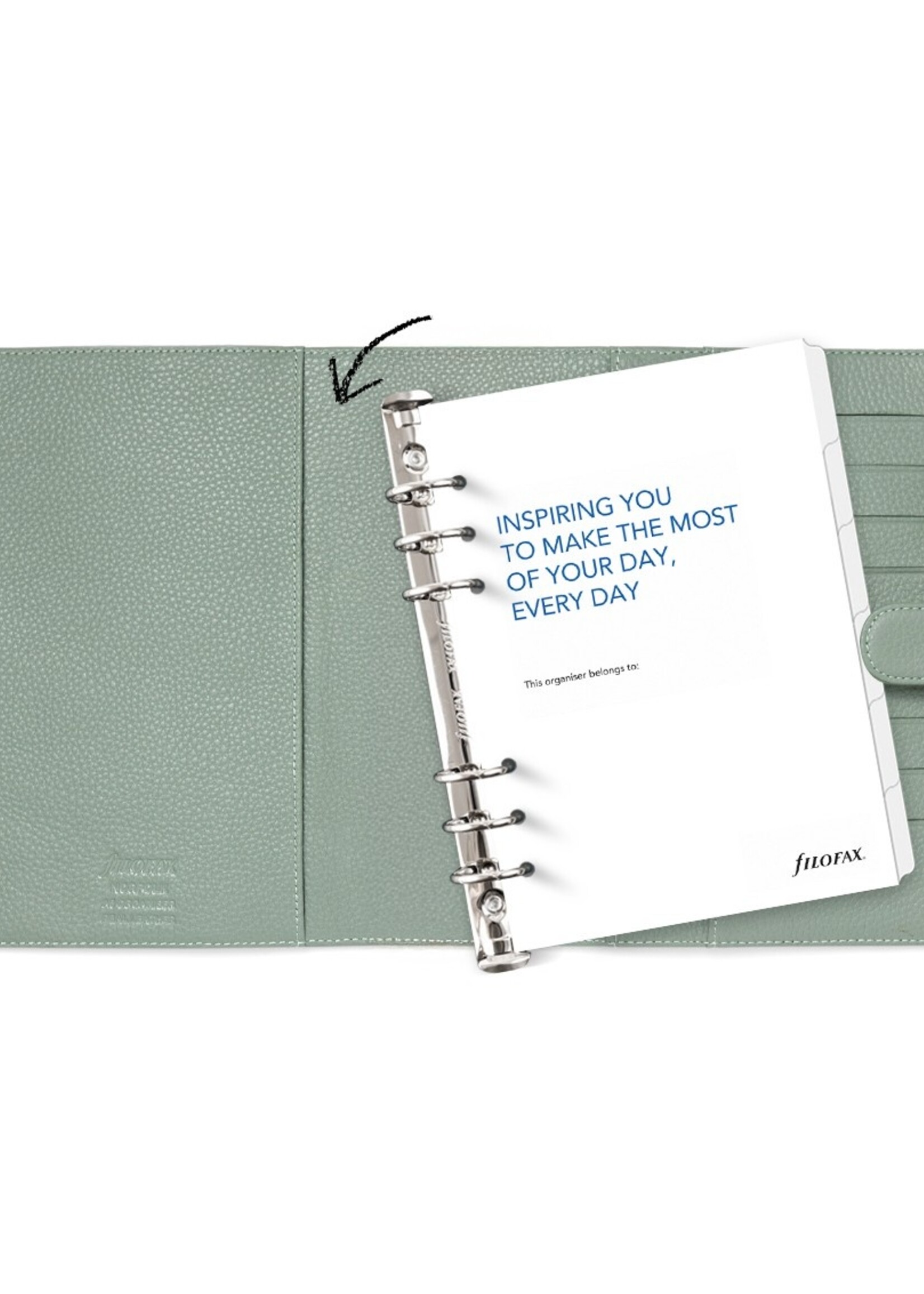 Filofax Norfolk Organiser A5, Leder, Sage (Salbeigrün)