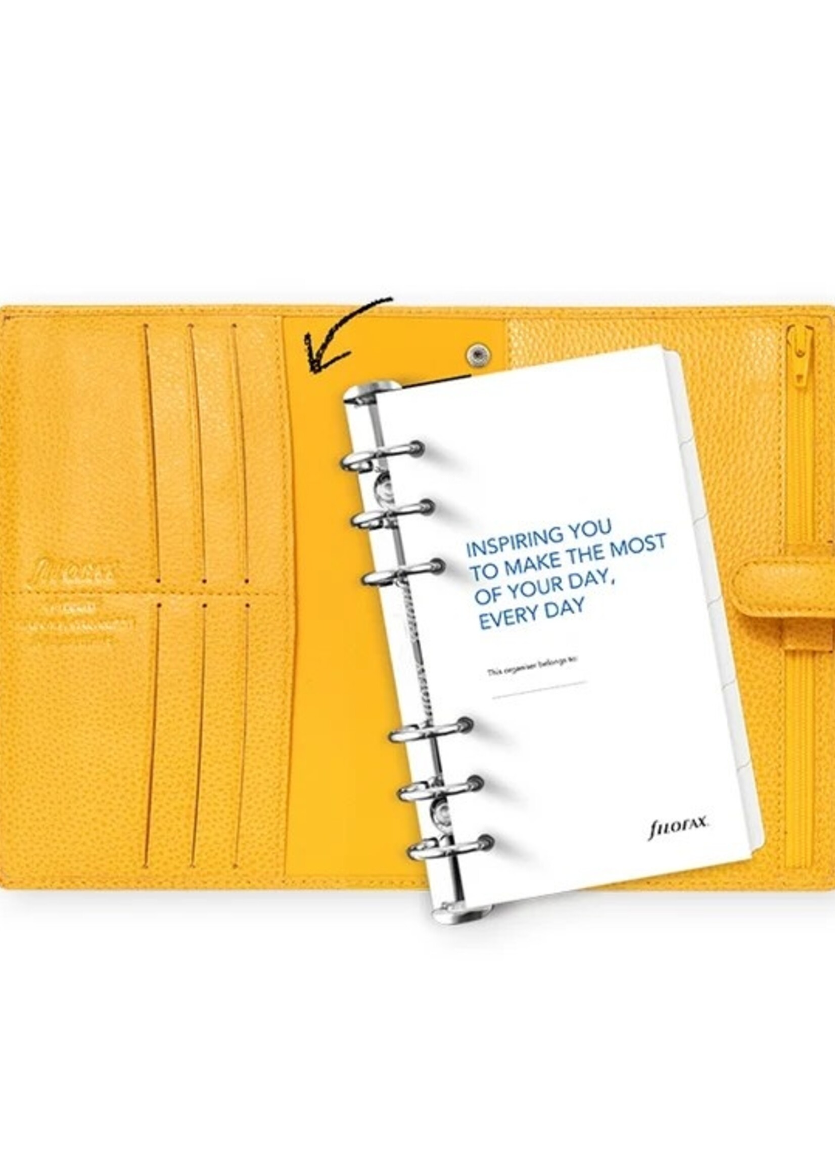 Filofax Finsbury Organiser Personal, Leder, Mustard (Senfgelb)