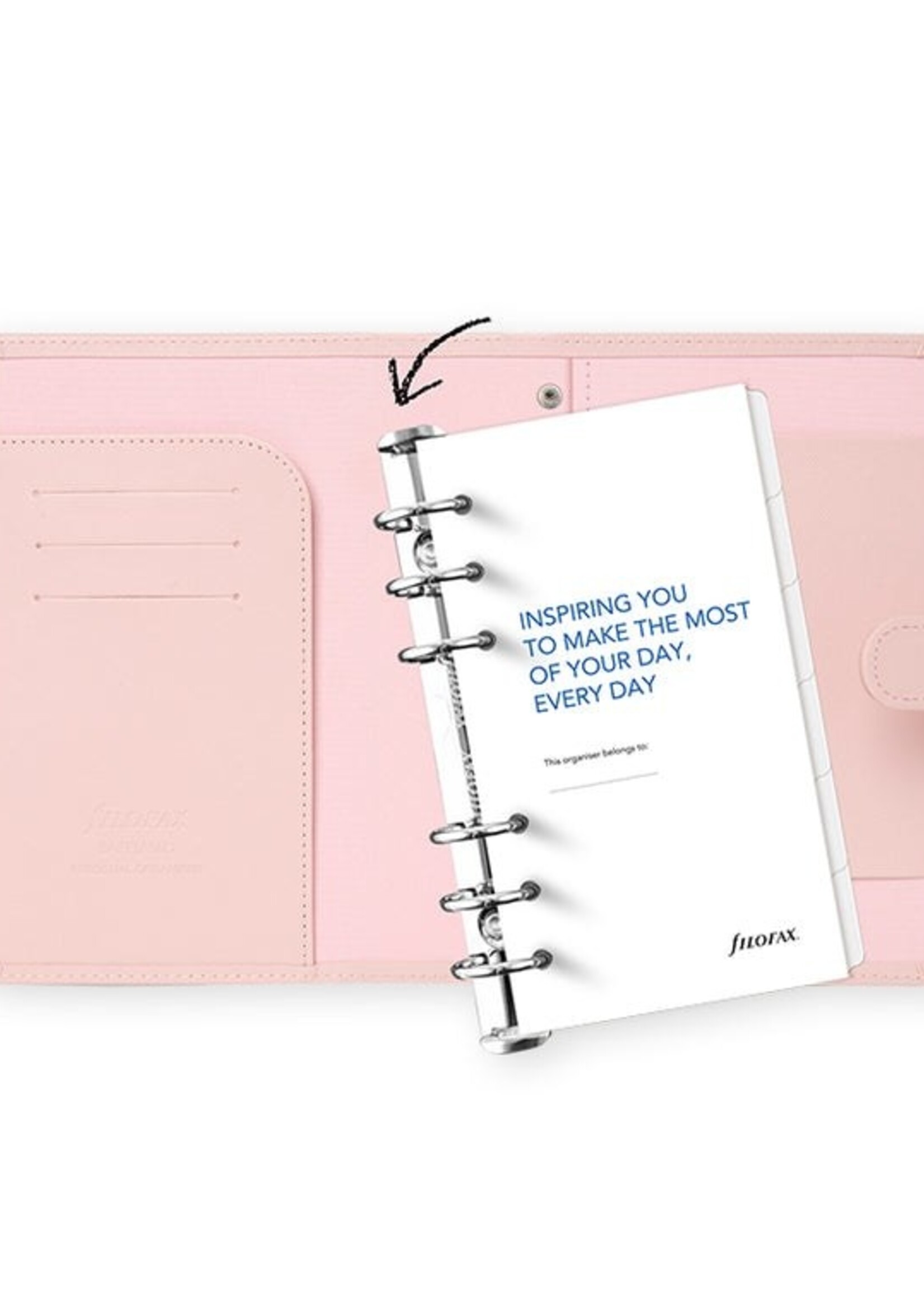 Filofax Saffiano Organiser Personal Modular, Blush