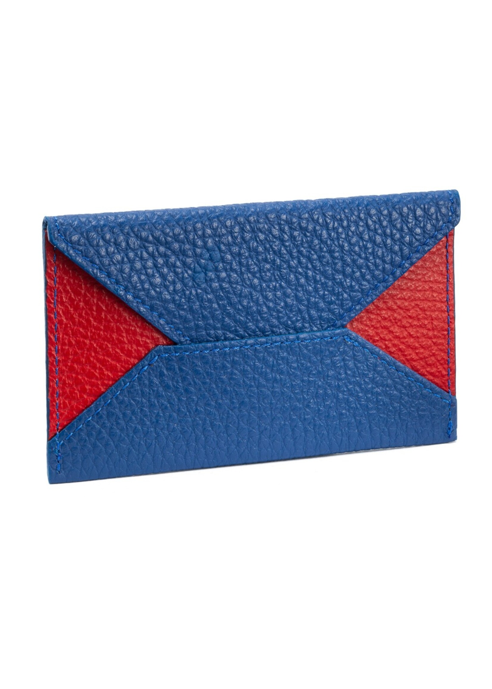 Fabriano Boutique Visitenkartenetui Leder Alex – Blau/Rot