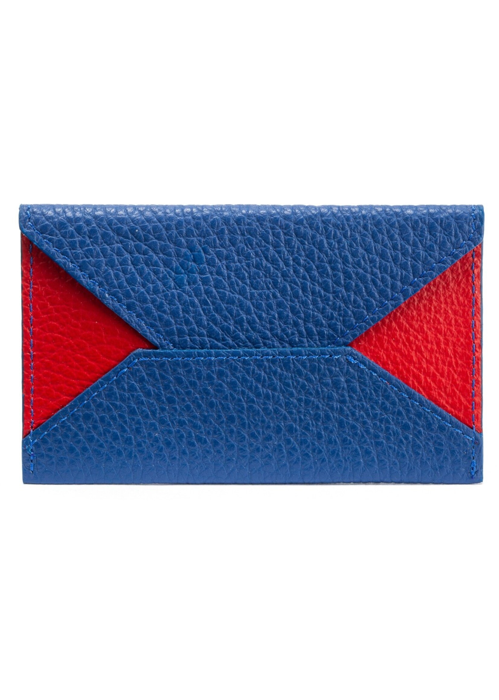 Fabriano Boutique Visitenkartenetui Leder Alex – Blau/Rot