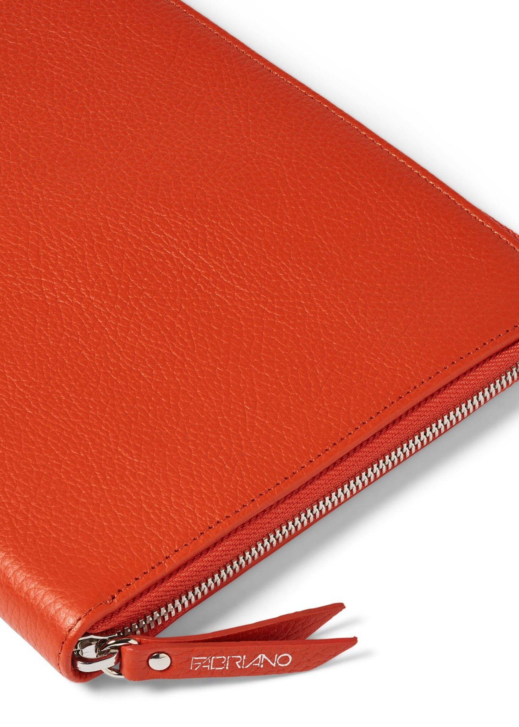 Fabriano Boutique Schreibblockhülle Leder A5 – Tra-Well mit Zip, Orange