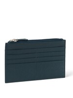 Fabriano Boutique Kartenetui Leder mit Zip – Petrol