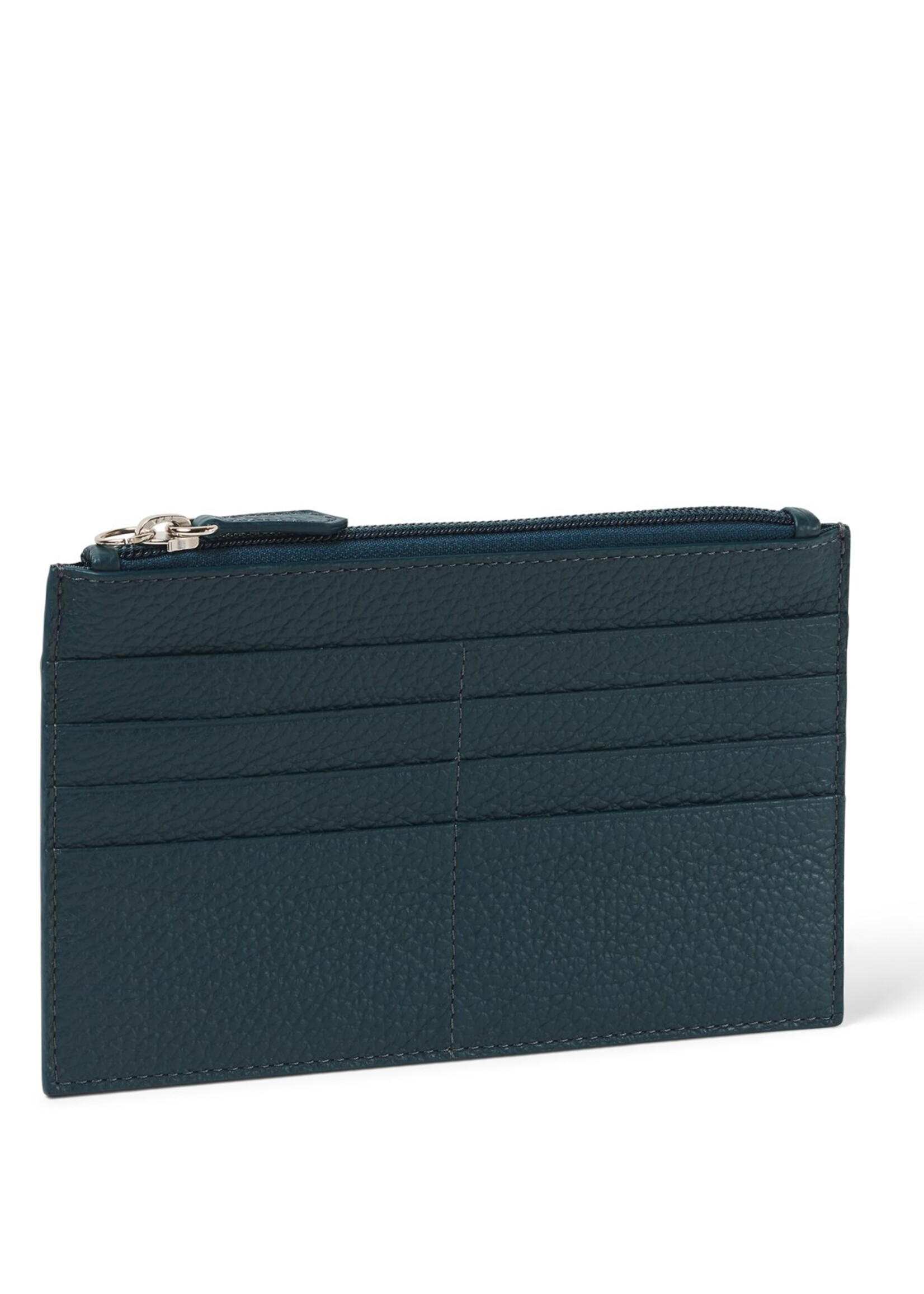 Fabriano Boutique Kartenetui Leder mit Zip – Petrol