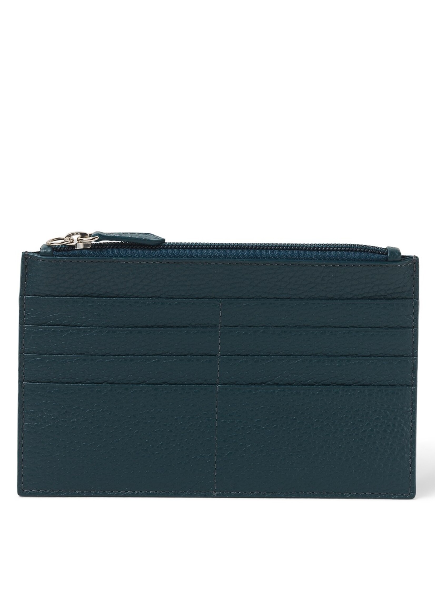 Fabriano Boutique Kartenetui Leder mit Zip – Petrol