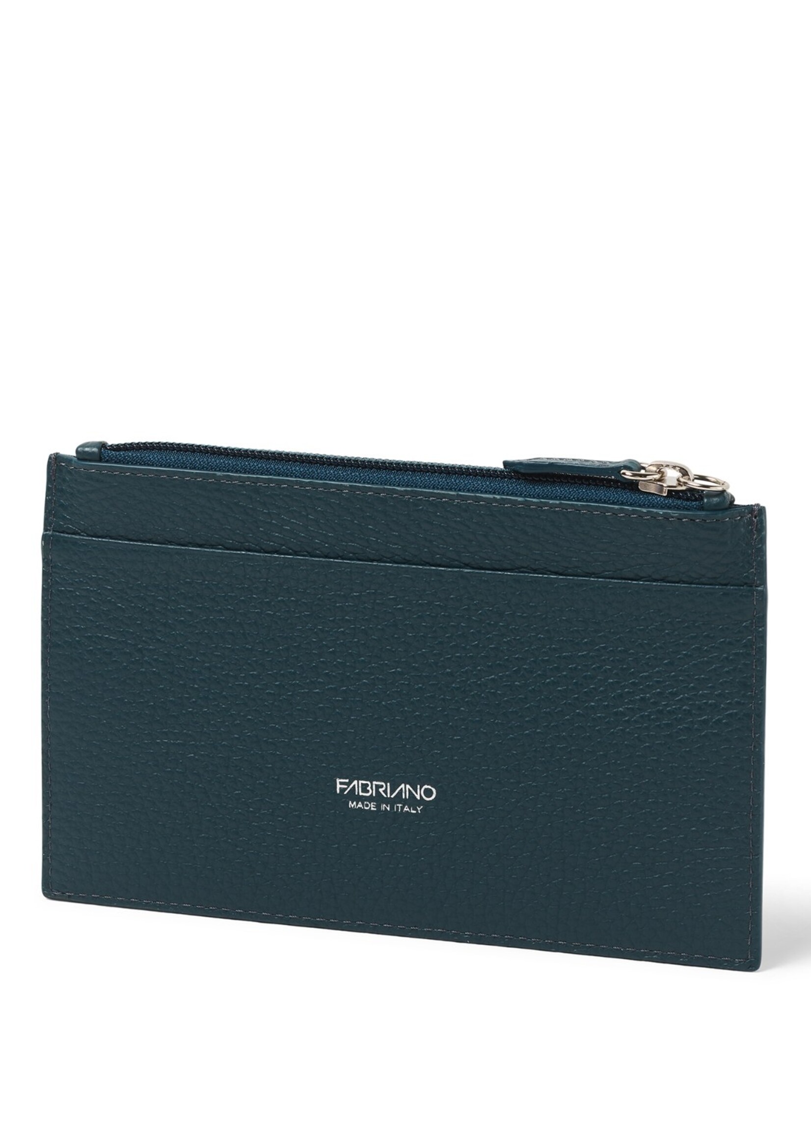Fabriano Boutique Kartenetui Leder mit Zip – Petrol