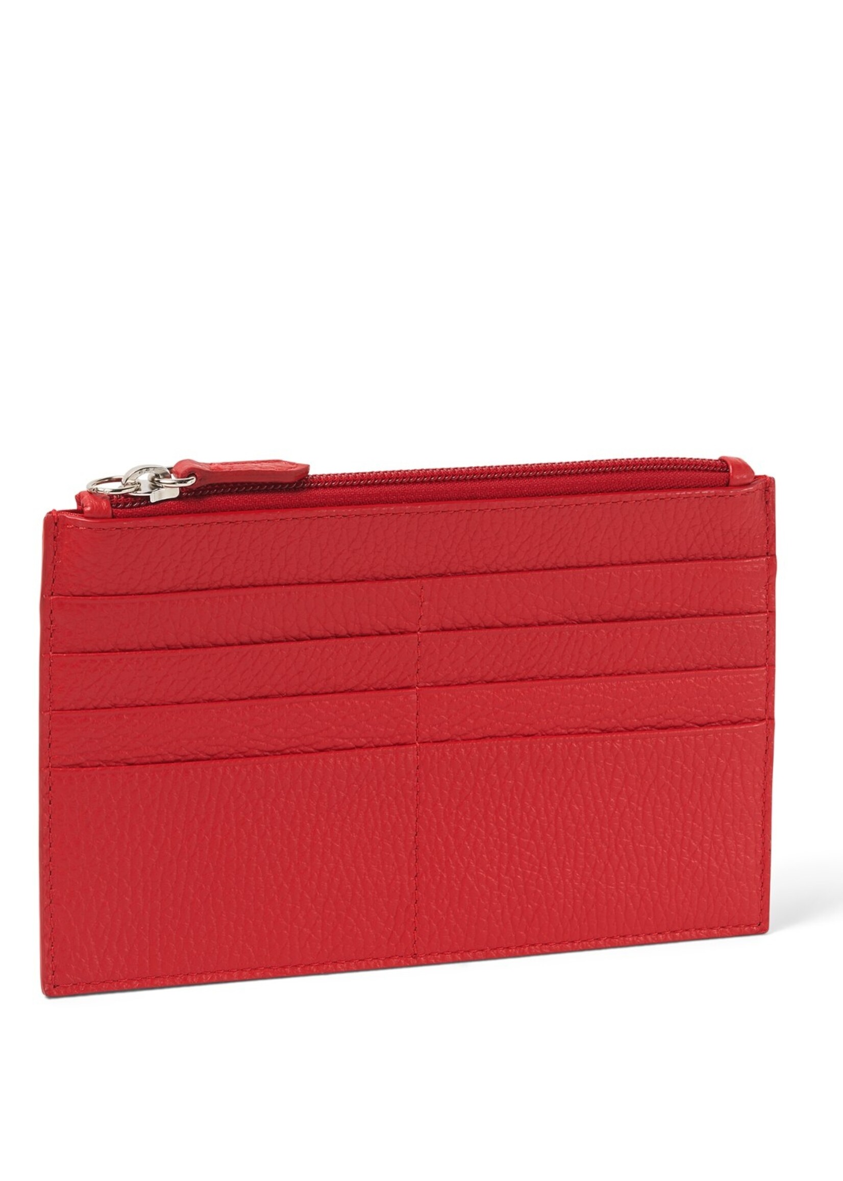 Fabriano Boutique Kartenetui Leder mit Zip – Rot