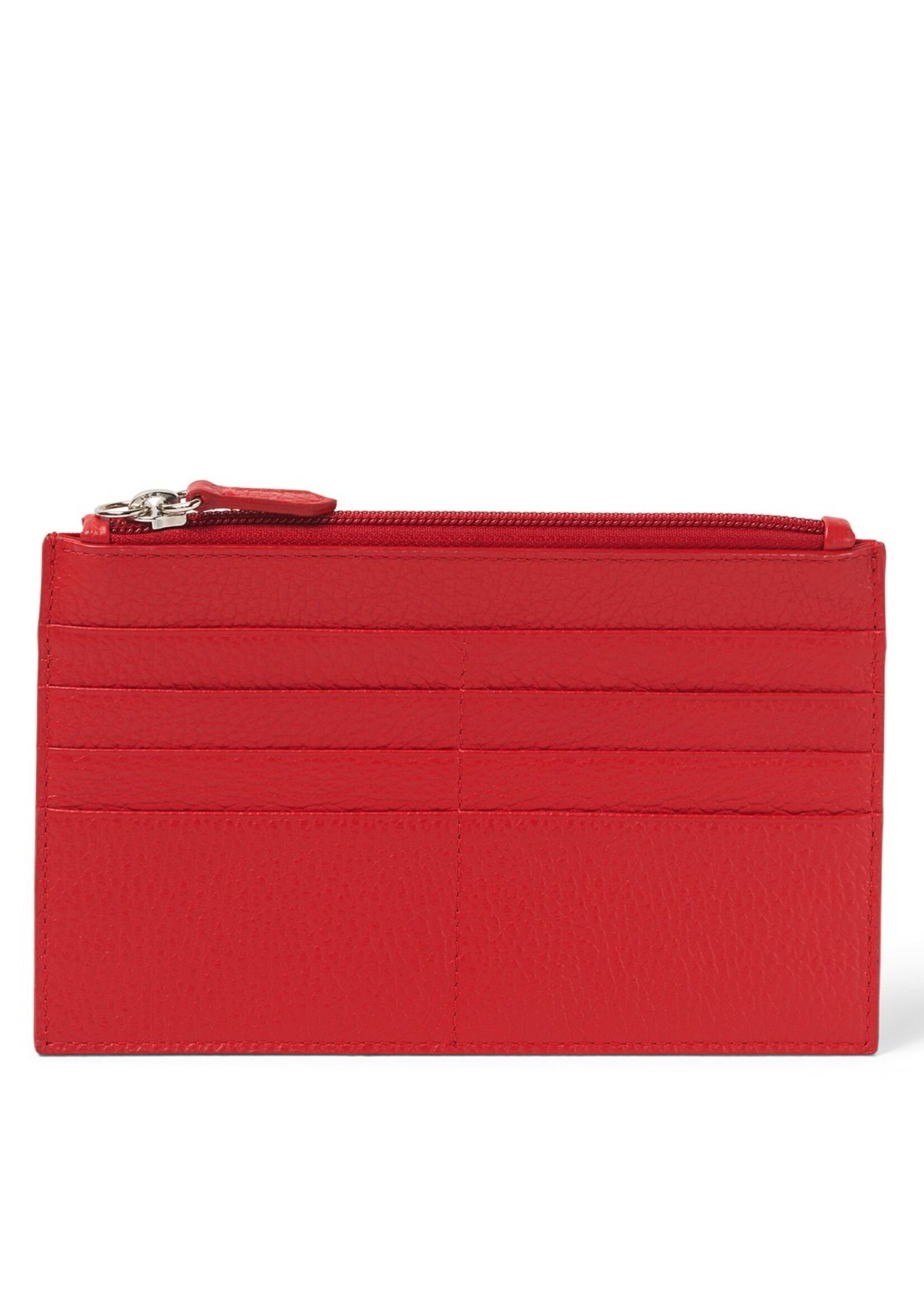 Fabriano Boutique Kartenetui Leder mit Zip – Rot